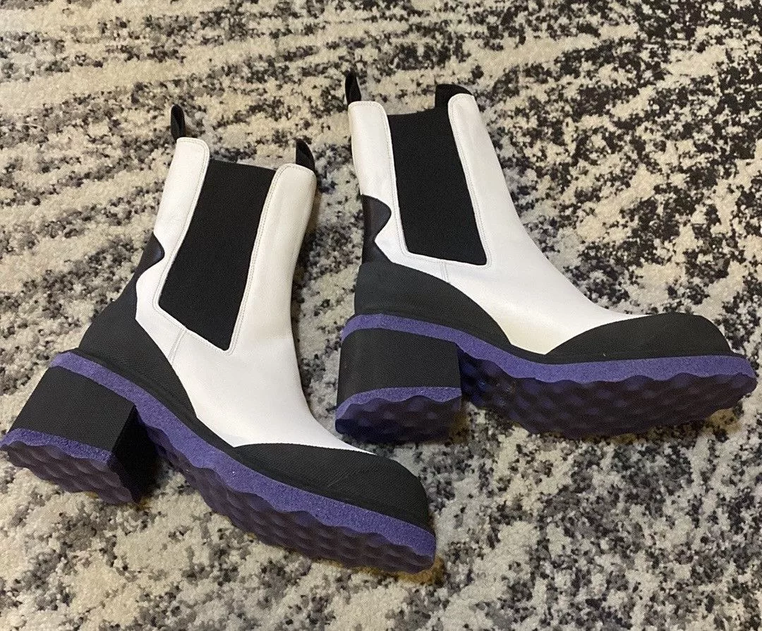 Off-White Boots OFF-WHITE Sponge Sole Chelsea Boot - White Violet size 39 Multi
