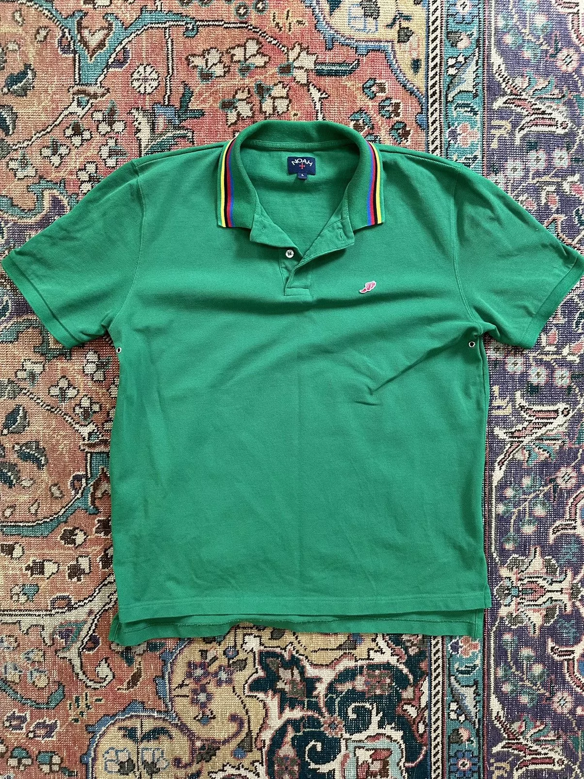 Noah Polos Noah Winged Foot Victory Stripe Polo Green