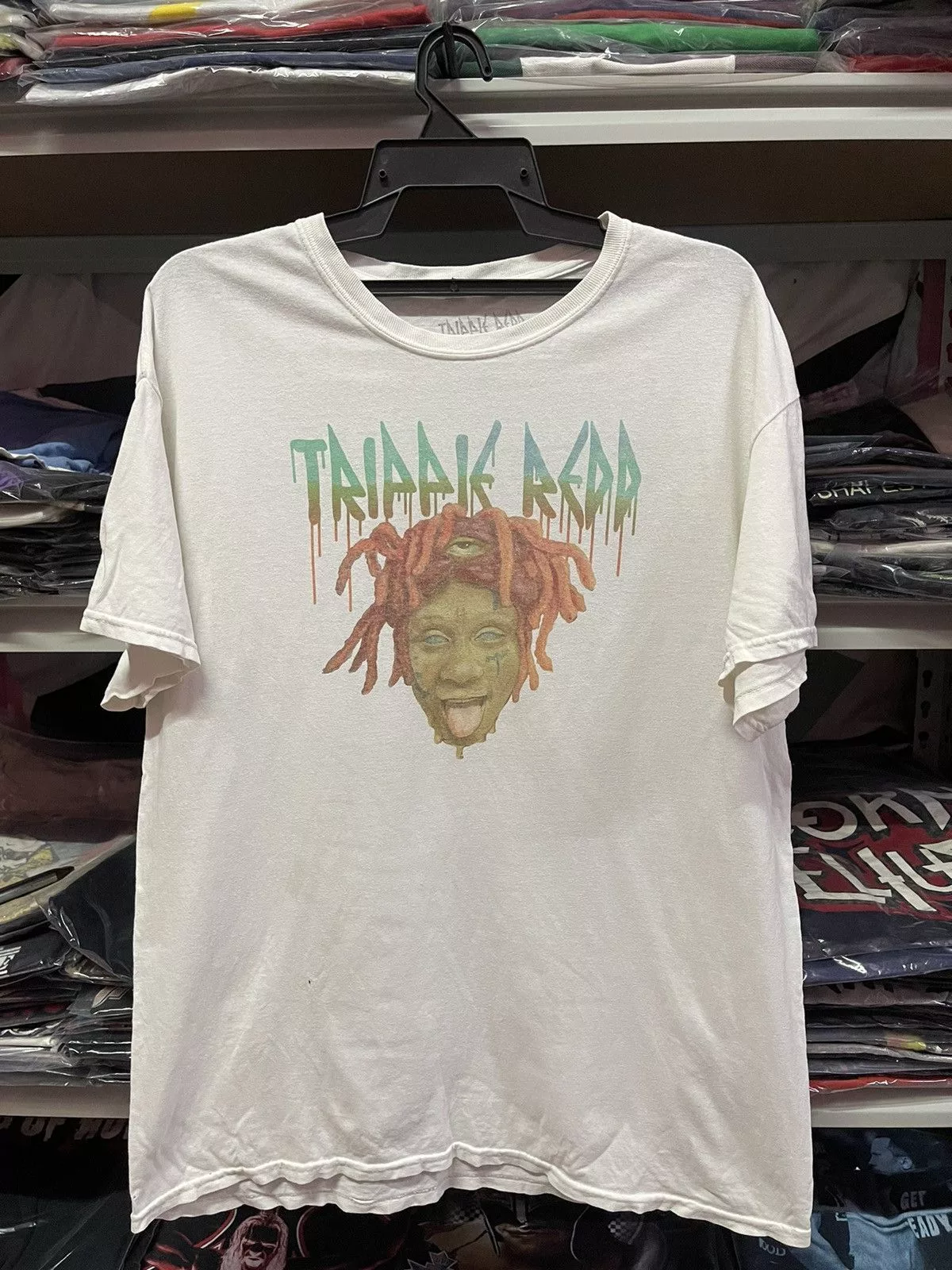 Rap Tees Short Sleeve T Shirts Rap Tees x Trippie Redd🔥🔥🔥 White