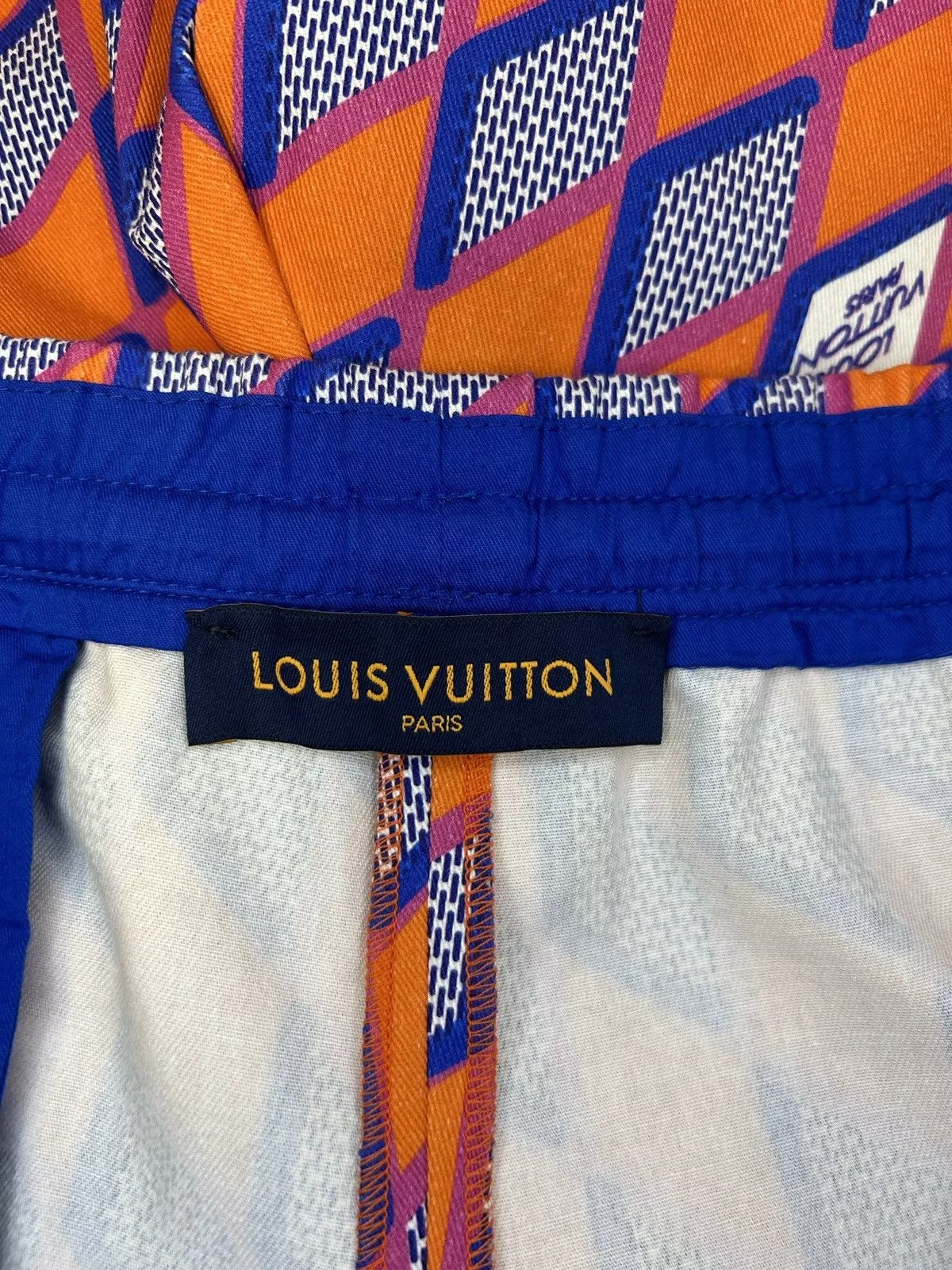 Louis Vuitton Shorts LOUIS VUITTON DIAMOND DAMIER DRAWSTRING SHORTS Orange