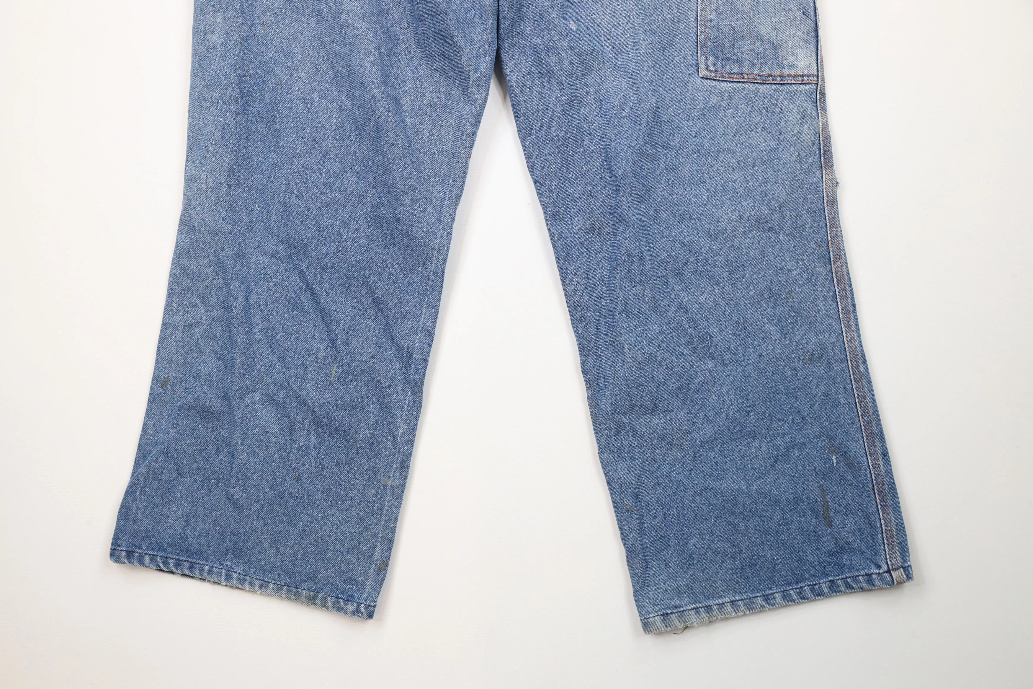Vintage Denim Vintage 90s Big Mac Wide Leg Dungaree Work Denim Jeans Blue