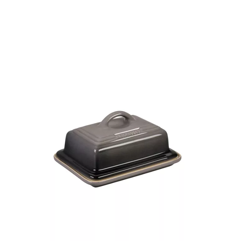 6.75" x 5" x 3.5" European Butter Dish - Oyster
