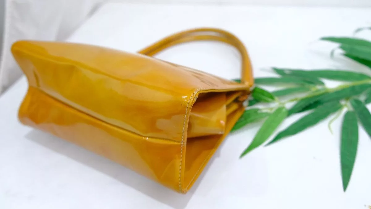Prada Handle Bags Authentic Prada handbag yellow pattern leather