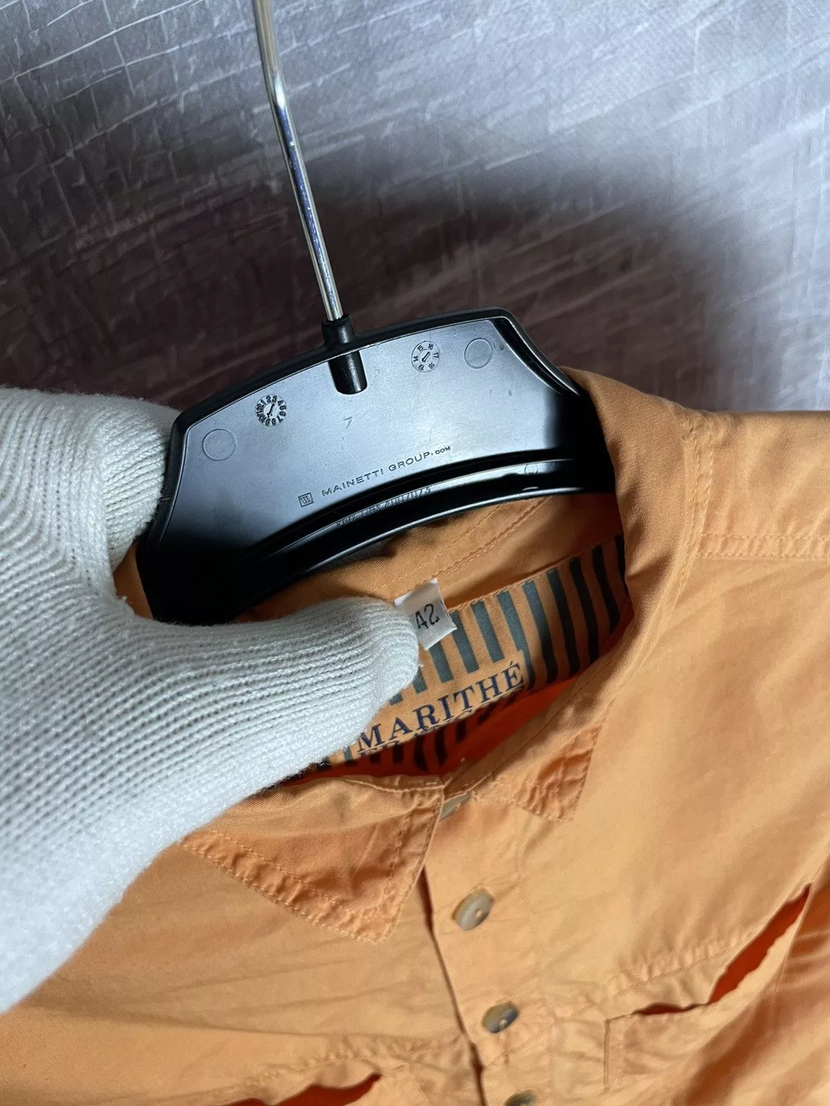 Marithe + Francois Girbaud Mini Dresses Marithe + Francois Girbaud × Vintage MARITHE FRANCOIS GIRBAUD VINTAGE POCKET DRESS SHIRT Y2K Orange Avant-Garde