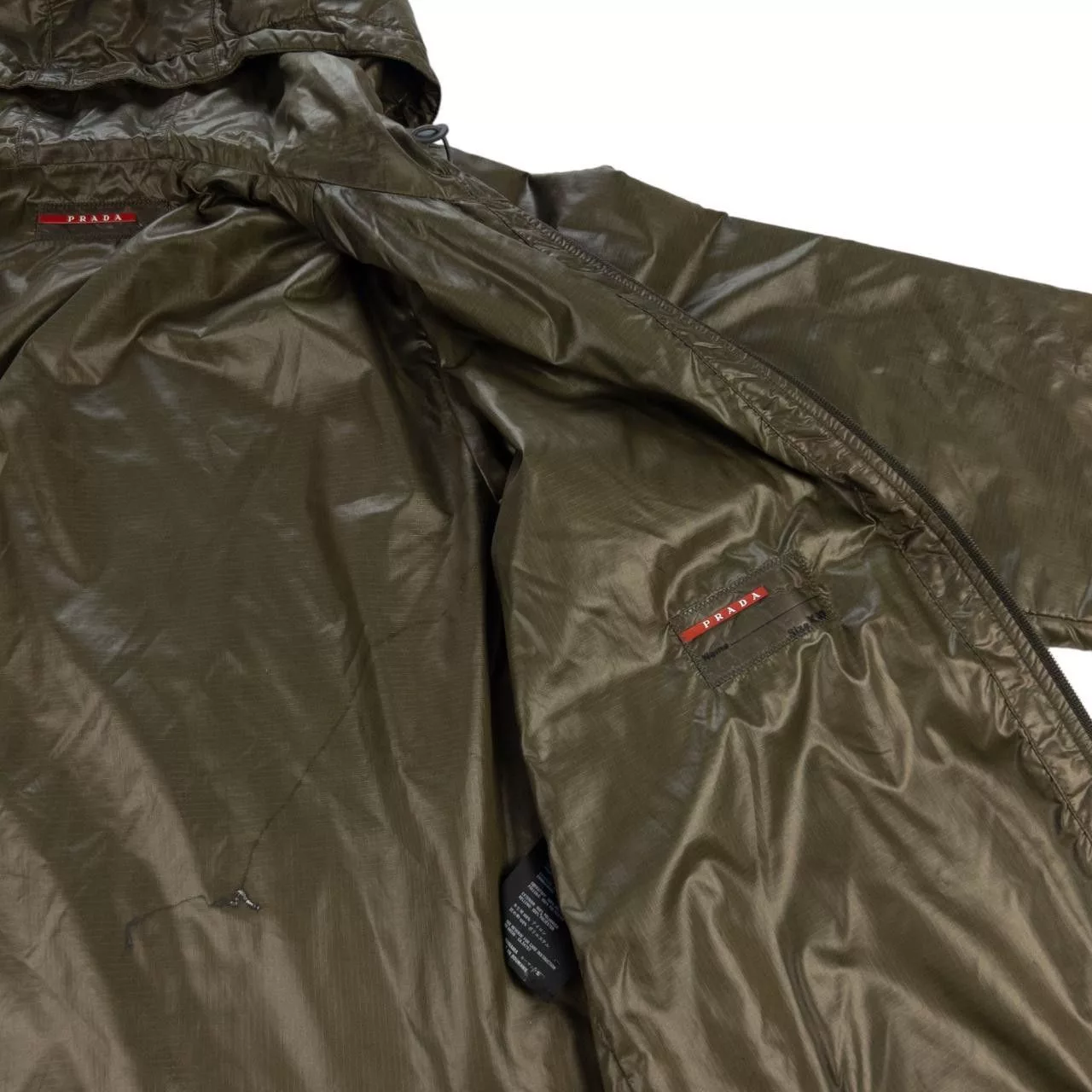 Prada Light Jackets Vintage Prada Zip Up Padded Jacket Size L Green