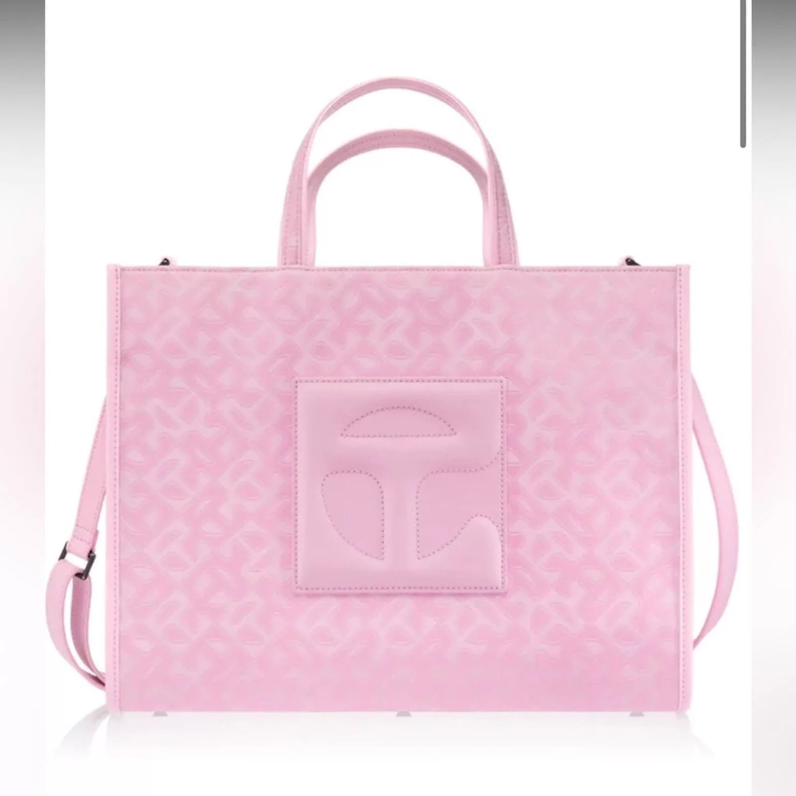 Telfar Tote Bags Telfar NWT pink jacquard Ltd edition medium shopper tote