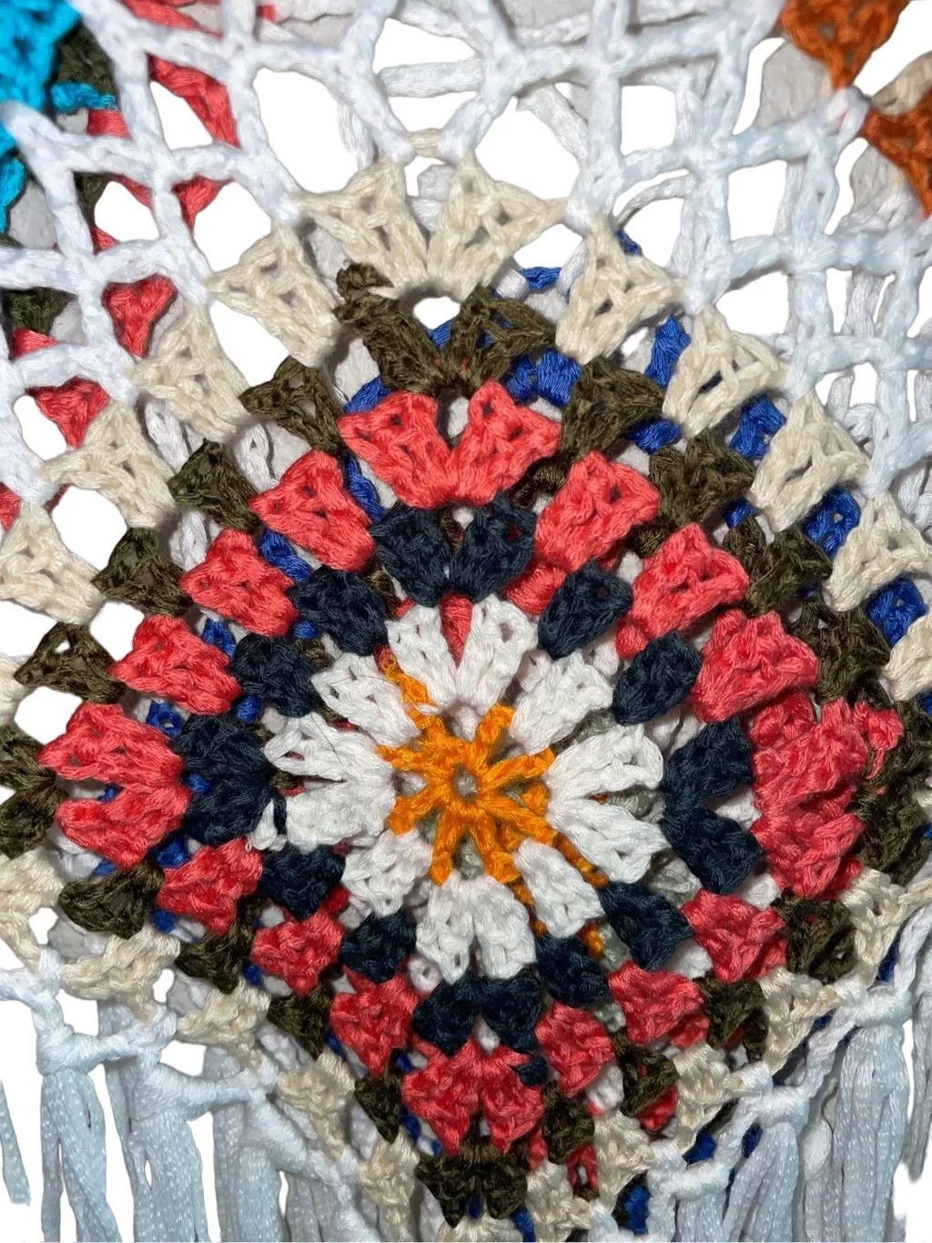 Other Tank Tops Other Hand Knit “Adelina” Patchwork Crochet Top White