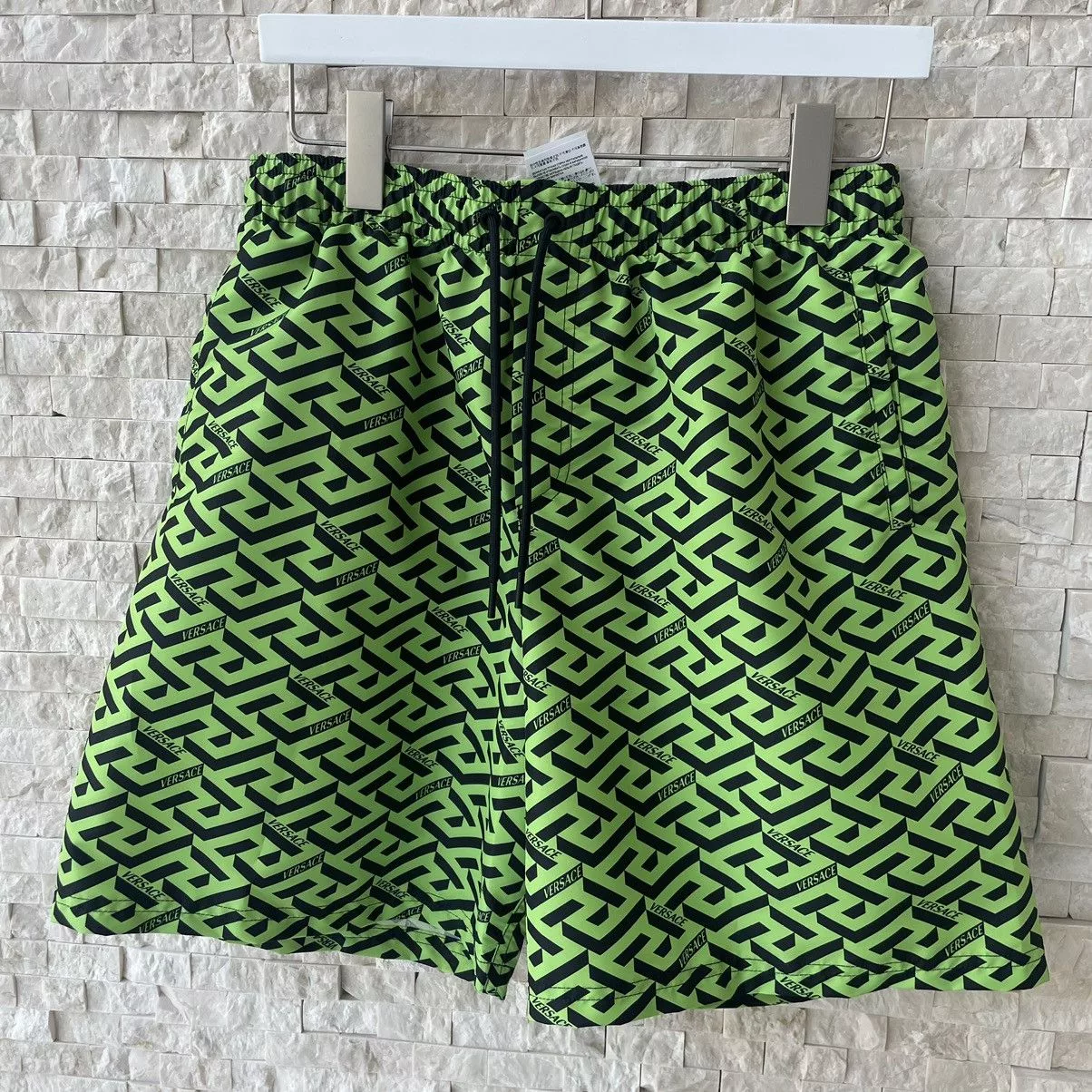 Versace Shorts Versace Golpo Monogram Shorts Size 6 Green