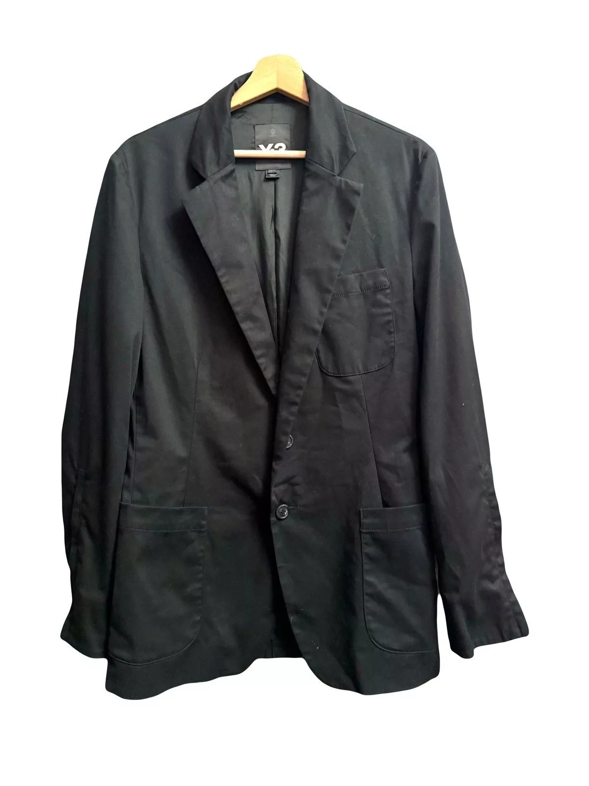 Y-3 Light Jackets Y-3 × Yohji Yamamoto yohji yamamoto y3 black cotton blazer jacket xs men