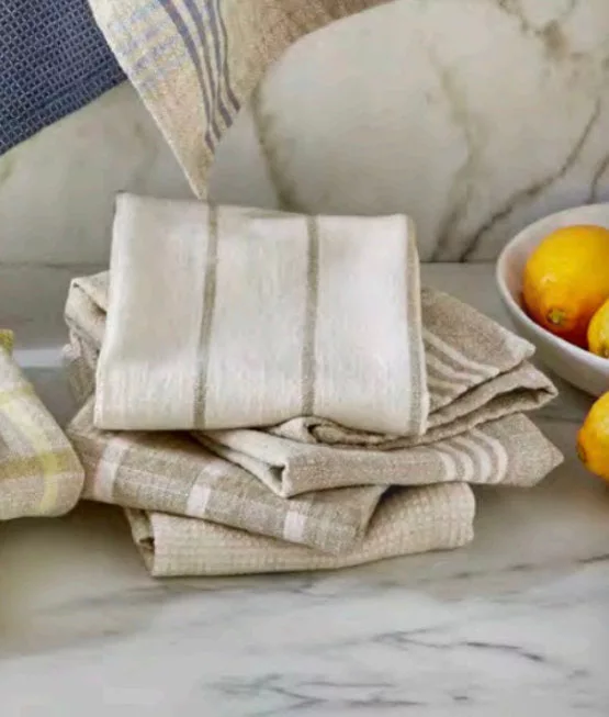 White Canyon Woven Towel Set/4