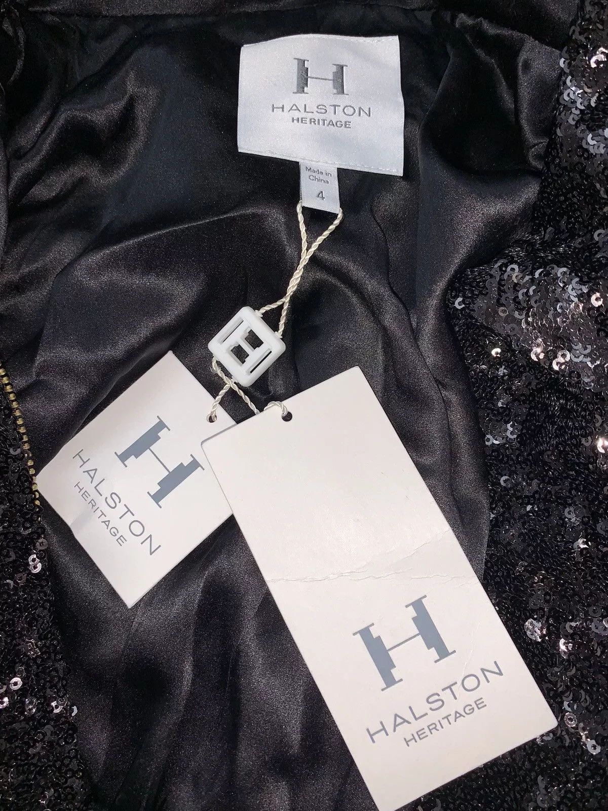 Halston Heritage Jackets Halston Heritage Sequinned Jacket Black