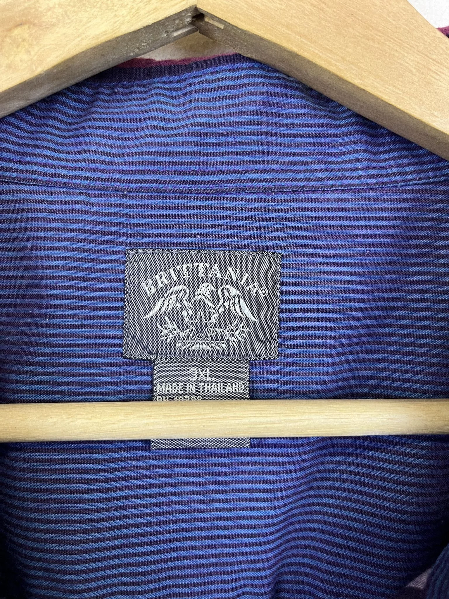 Vintage Shirts Button Ups Vintage Brittania Lightweight Striped Button Up Blue