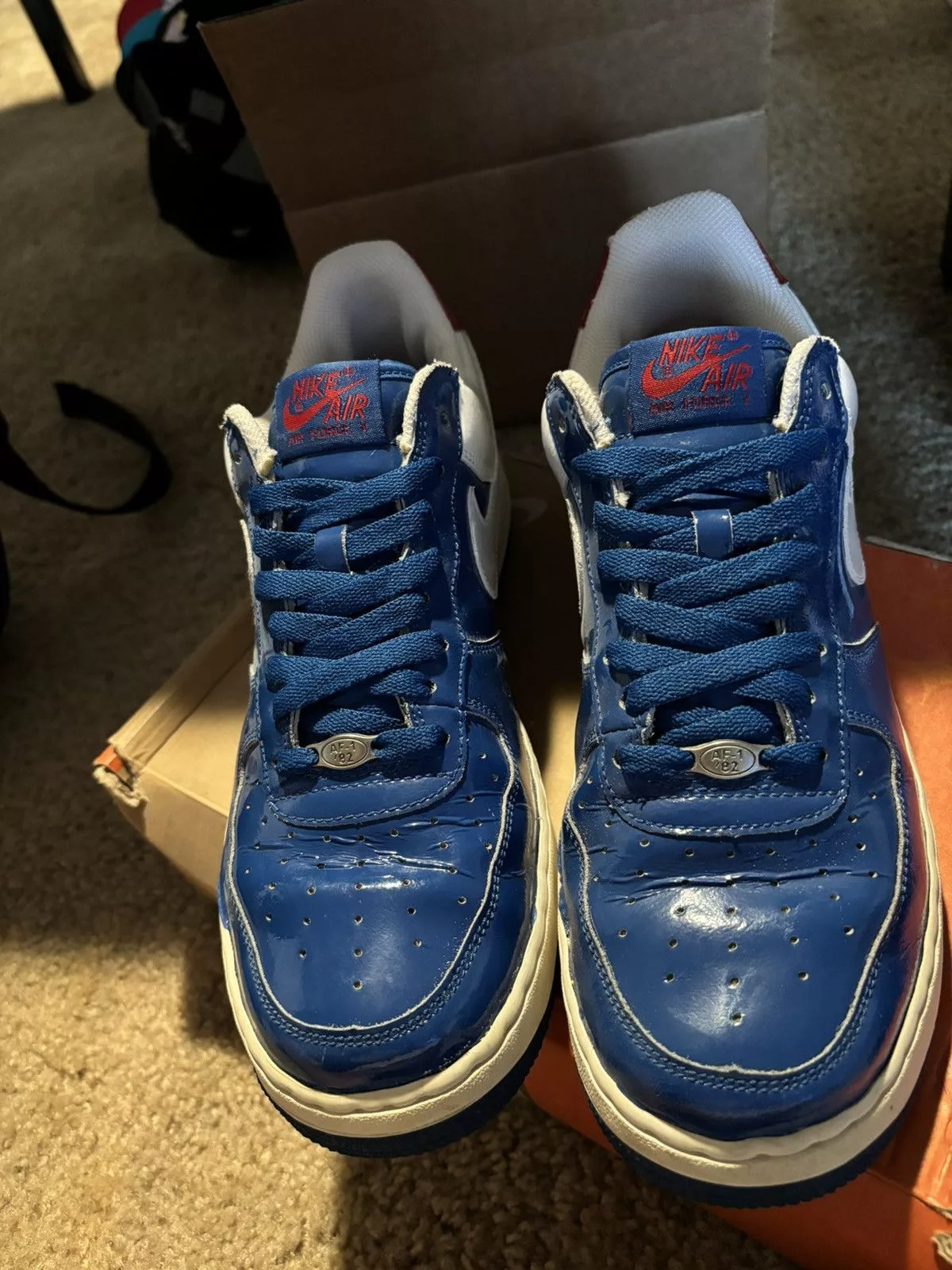 Nike Low Top Sneakers Nike Air Force 1 Sheed 9.5 pistons 2006 Blue