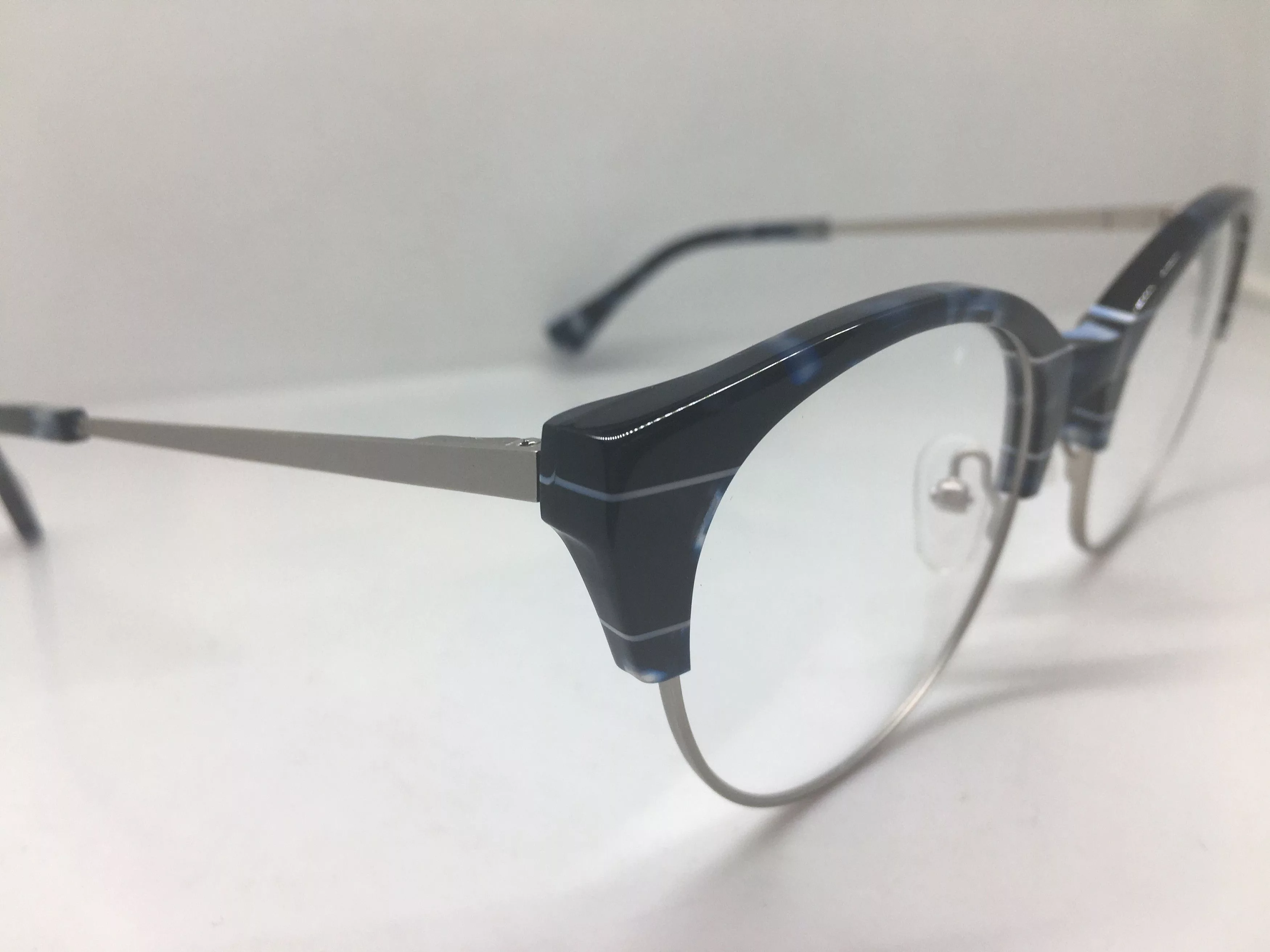 Other Glasses Other Mod Malcolm X Blue Silver Eyeglasses Frame