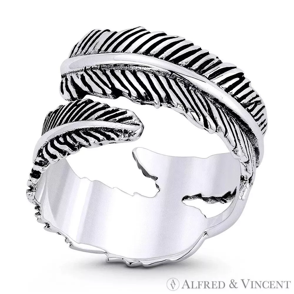 Other Rings Other Angel/Eagle Feather Christian Native American Ring Silver