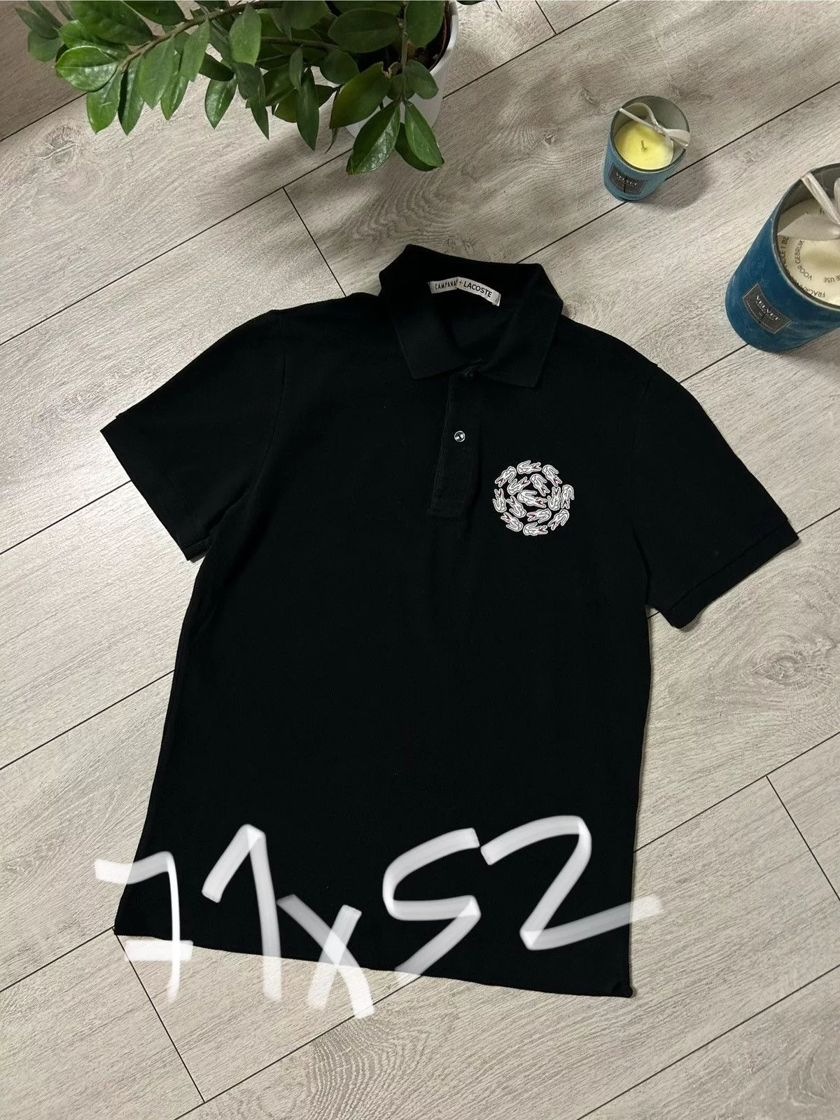 Lacoste Polos Lacoste × Vintage Limited Edition Campanas X Lacoste Black Polo M Streetwear