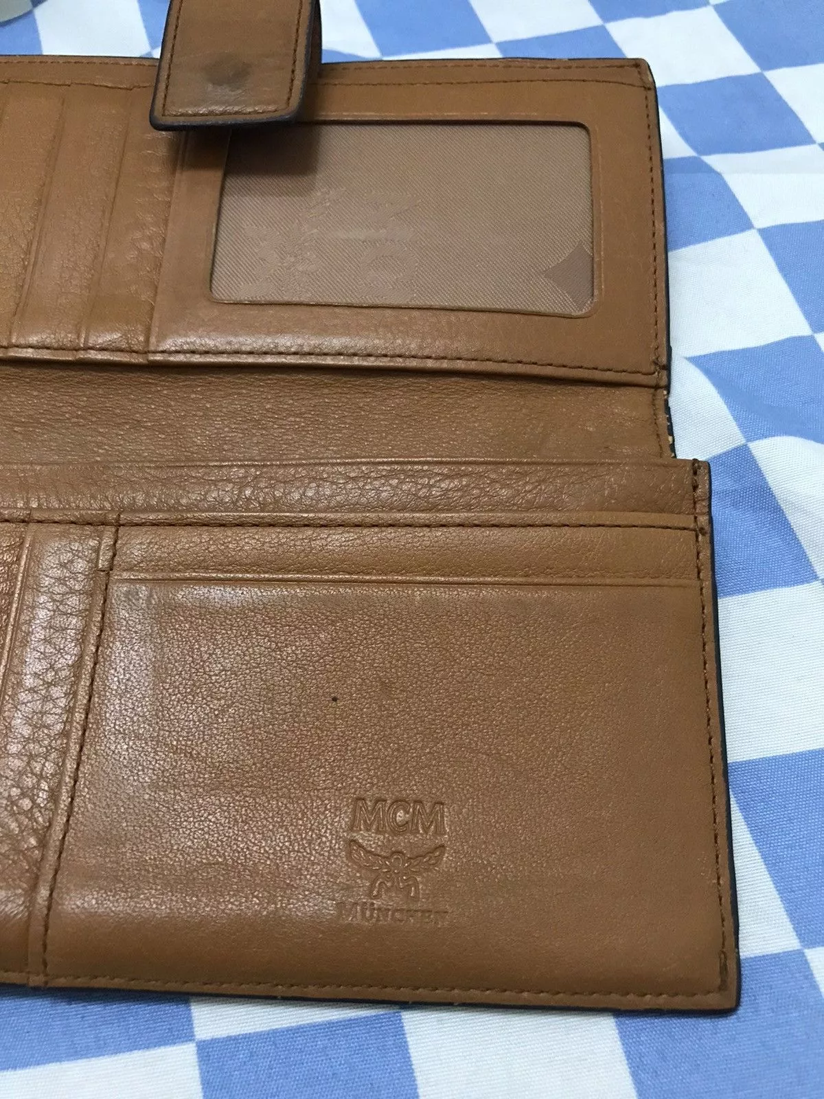 MCM Wallets MCM Leather Monogram Long Wallet Brown