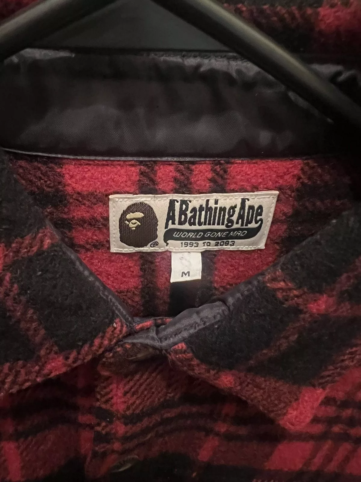 Bape Light Jackets Vintage Bape Lumberjack Flannel Red