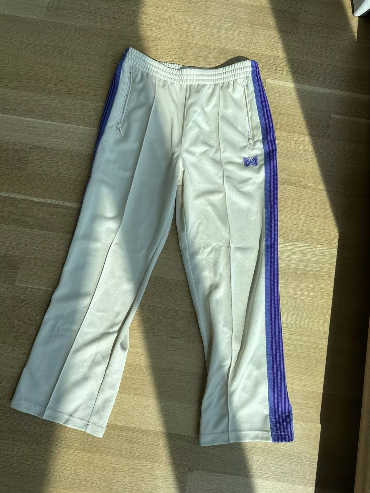 Needles Sweatpants Joggers White/Purple Needles