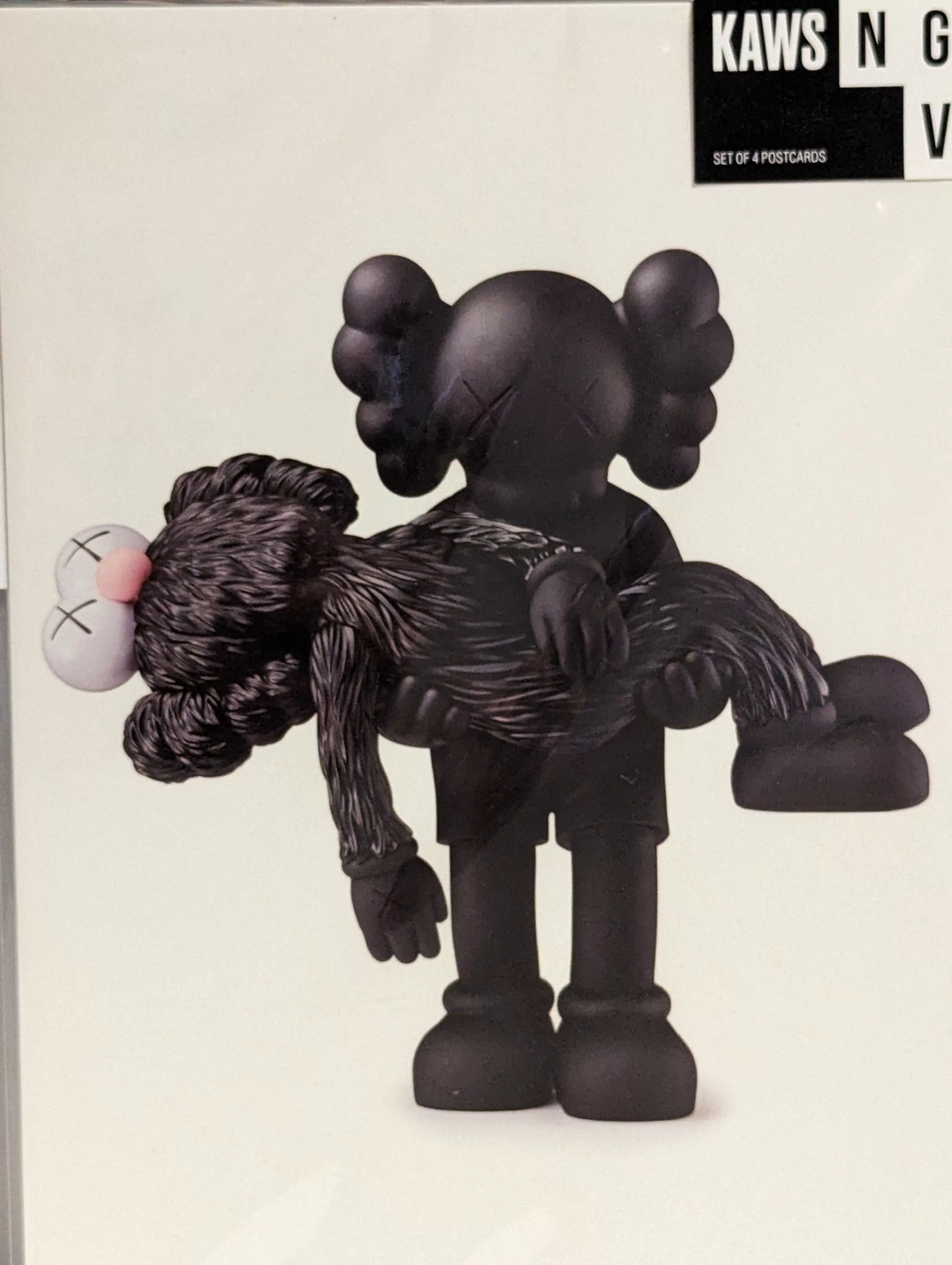 Kaws Miscellaneous KAWS x NGV SET OF 4 POSTCARDS Black