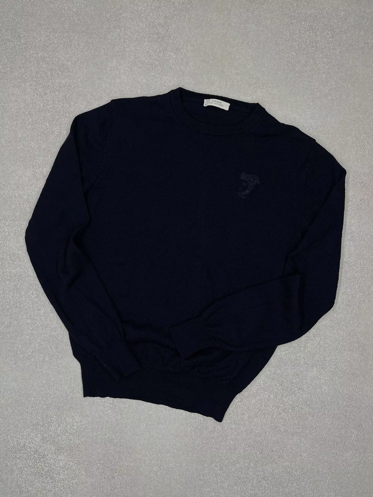 Versace Sweaters Knitwear Versace × Versace Jeans Couture × Vintage Vintage Gianni Versace Collection Luxury Sweater Designer Blue