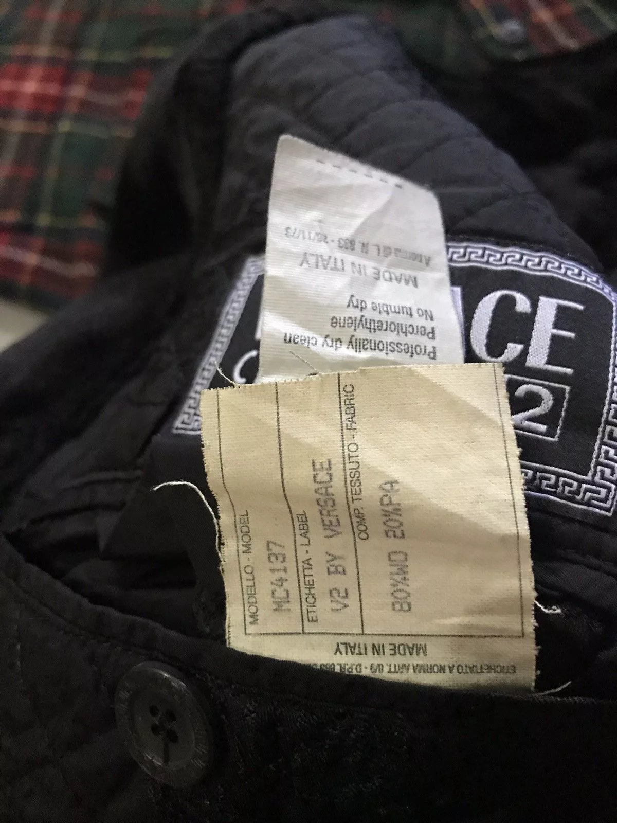 Versace Light Jackets Vintage Versace Classic V2 Black