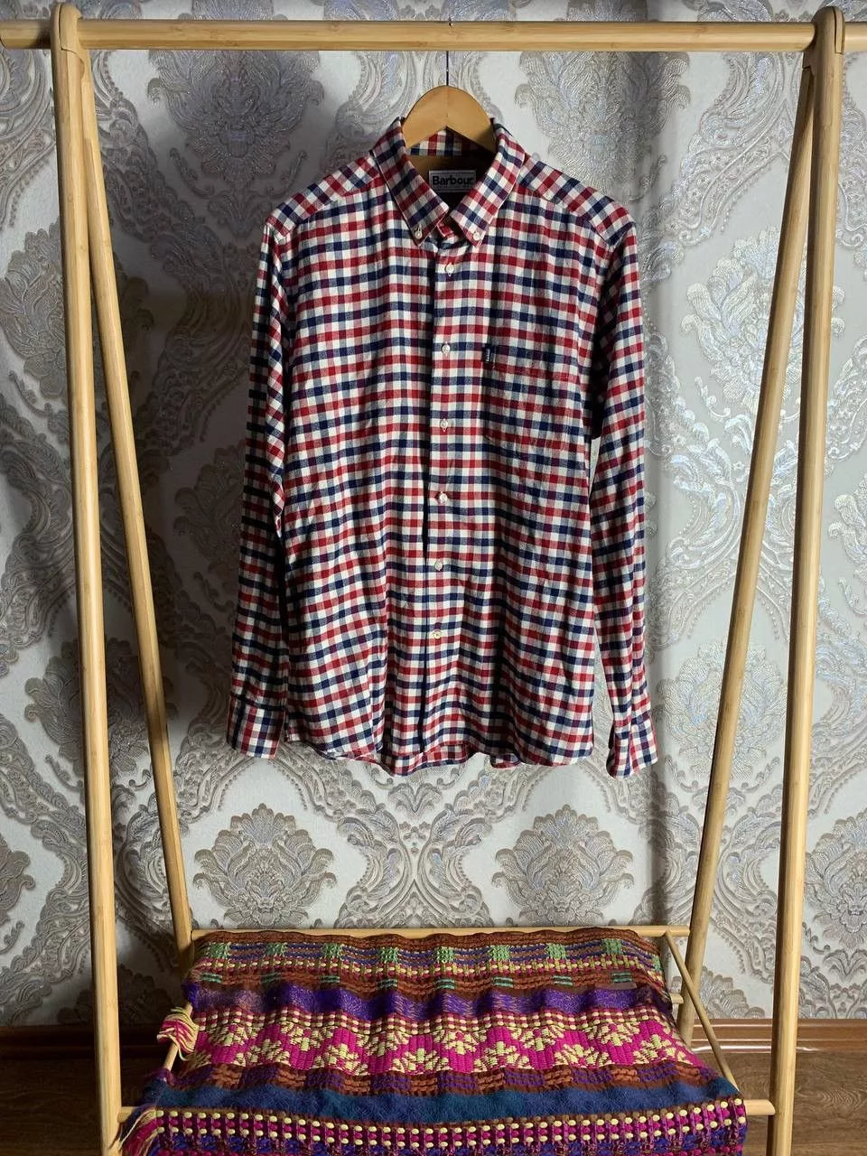 Barbour Shirts Button Ups Barbour × Vintage VERY RARE BARBOUR STAPLETON MOSS AQUASCUTUM COLOR ENGLAND Multi Streetwear