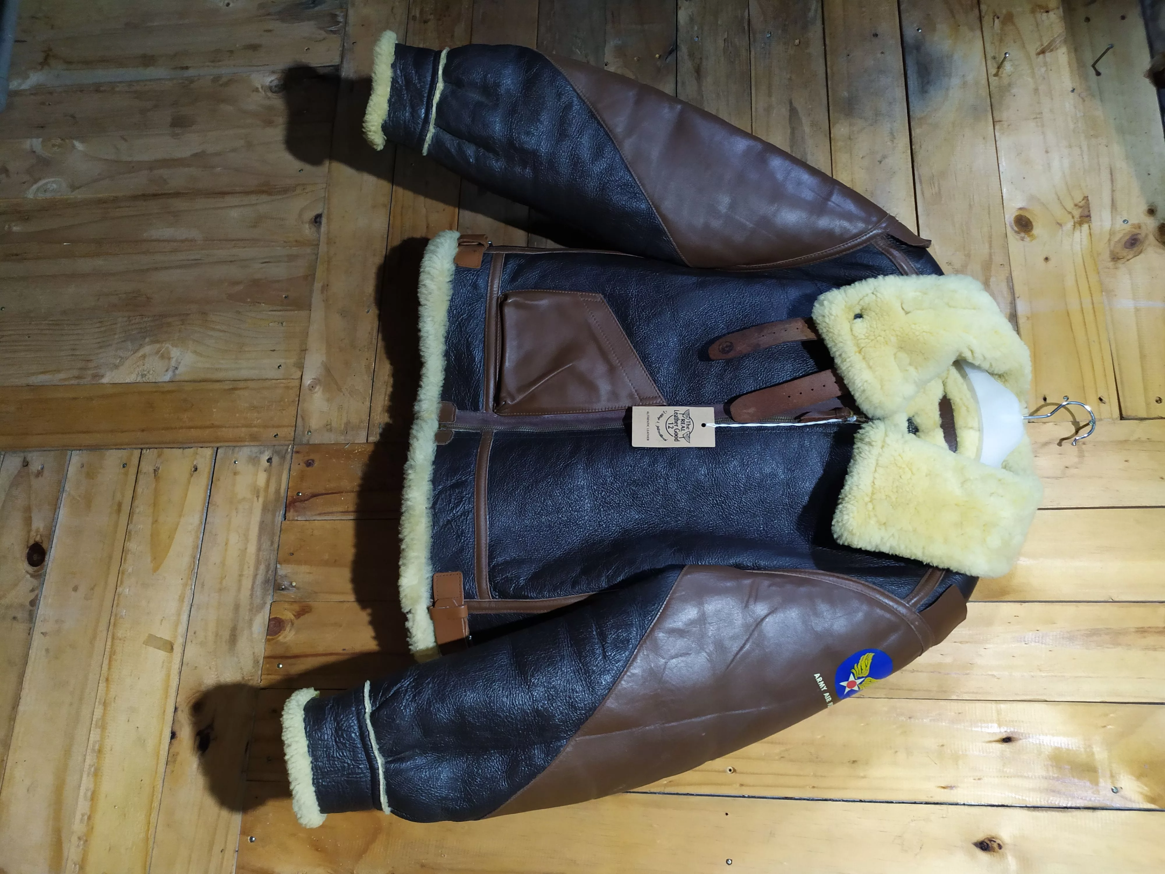 Buzz Rickson's Leather Jackets Buzz Rickson's B.RICKSON CLO. CO LEATHER DUO TONE TYPE B3 FLIGHT JACKET Brown