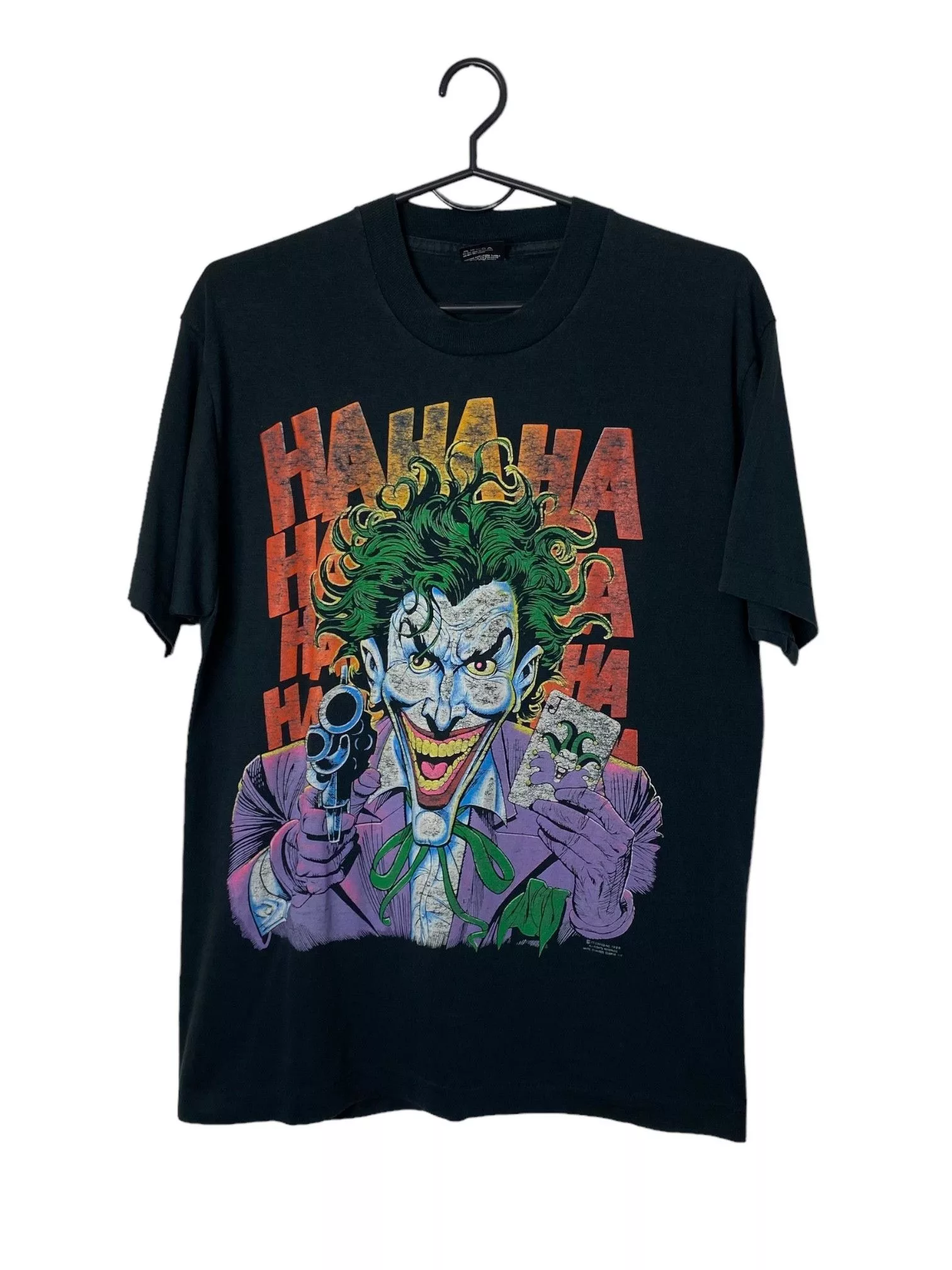 DC Comics Short Sleeve T Shirts DC Comics × Vintage Vintage Batman Joker haha tee M t shirt Black
