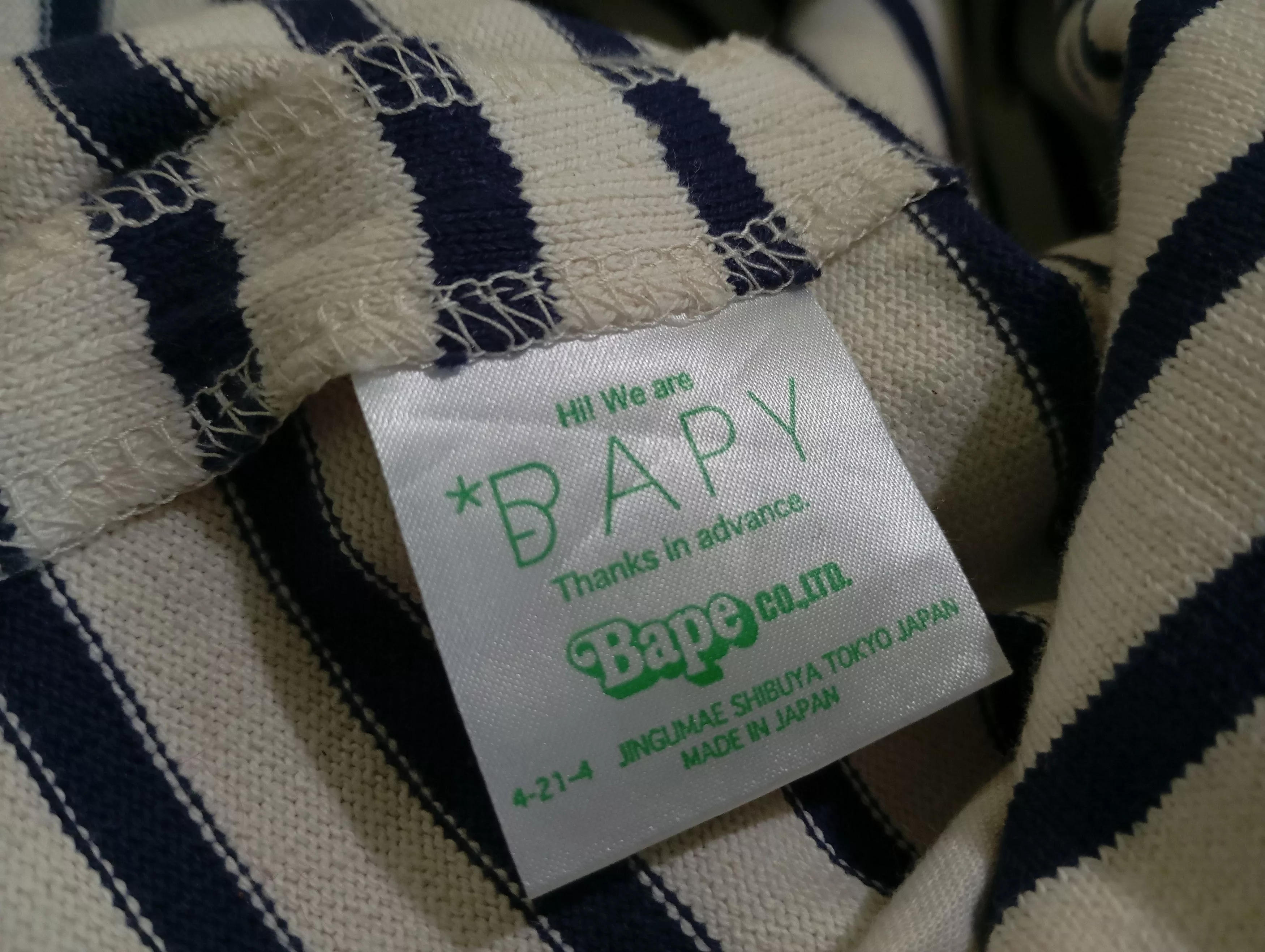 Bape Coats Bape Bapy Striped Coat Blue