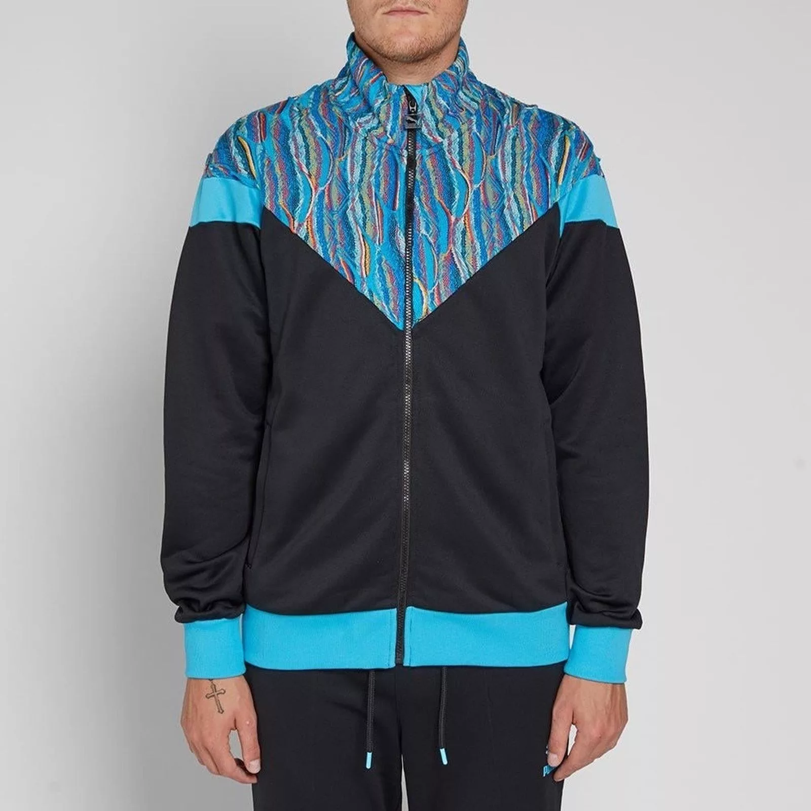 Coogi Light Jackets PUMA Men's Black X Coogi Track Jacket sz S Blue