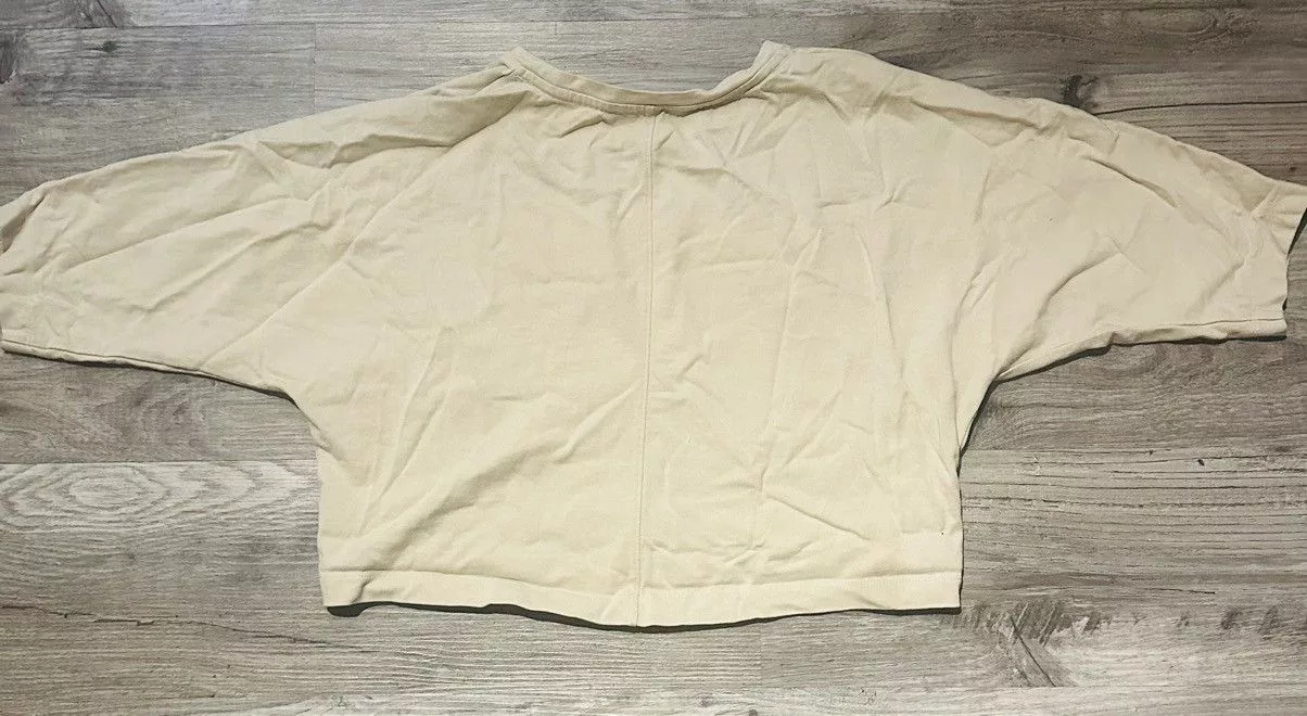 Aritzia Crop Tops Aritzia Babaton Drop Shoulder Crop Top Beige