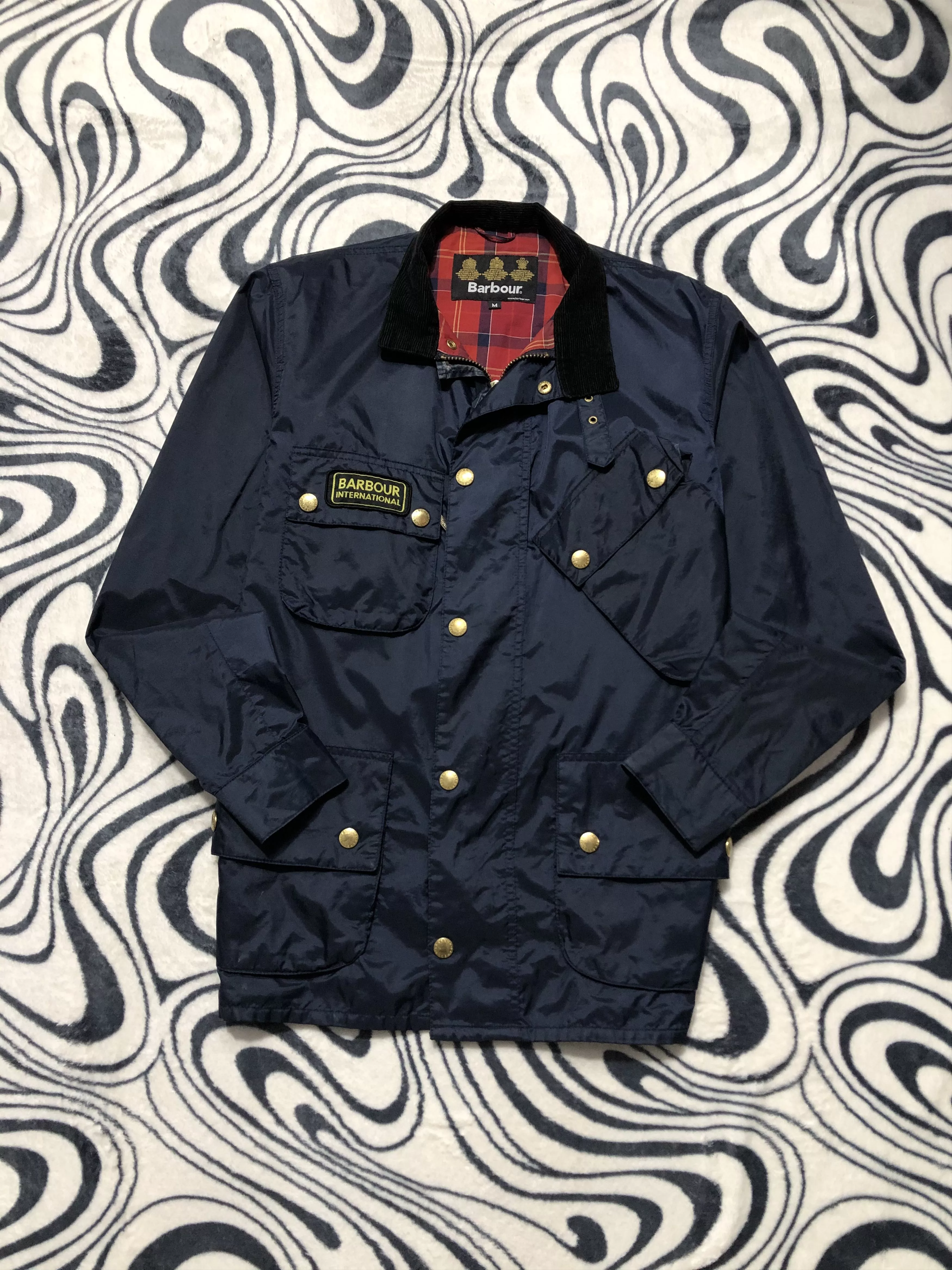 Barbour Light Jackets Barbour × Vintage Barbour Vintage Nylon International Jacket Blue Streetwear