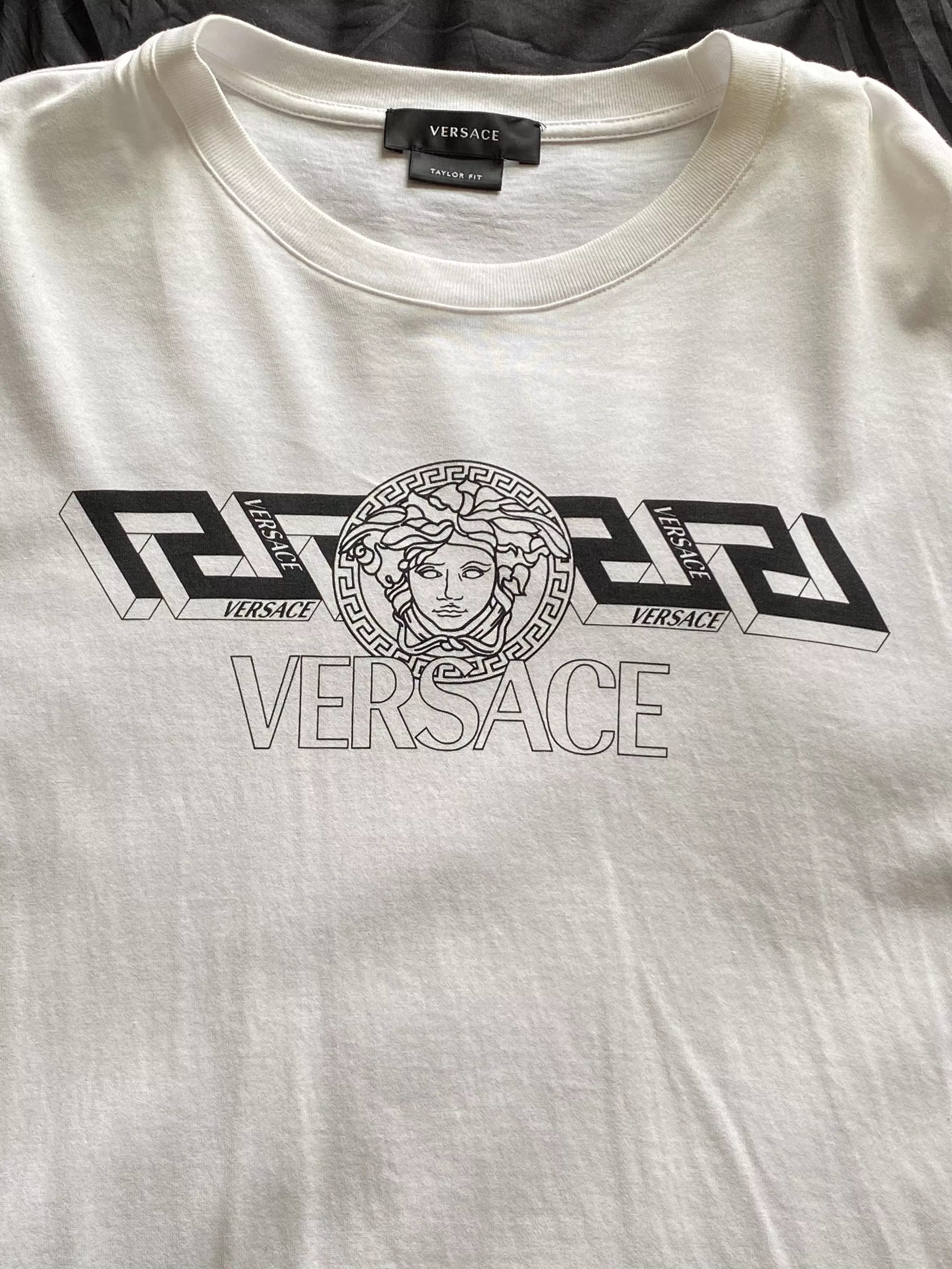 Versace Short Sleeve T Shirts Versace Graphic Tee White