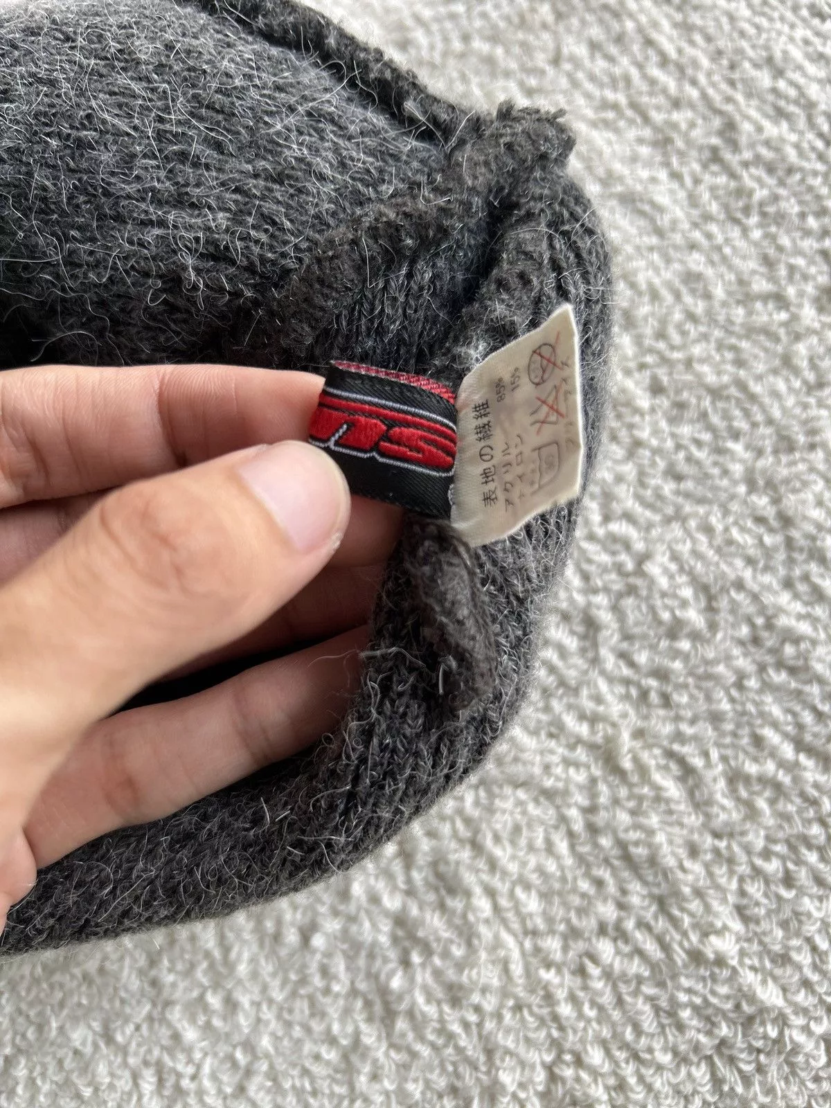 Van Hats Vintage Vans Fur Rabbit Beanie hats Gray Streetwear