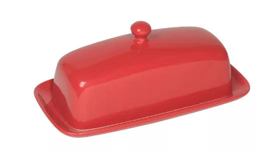 Rectangle Red Butter Dish