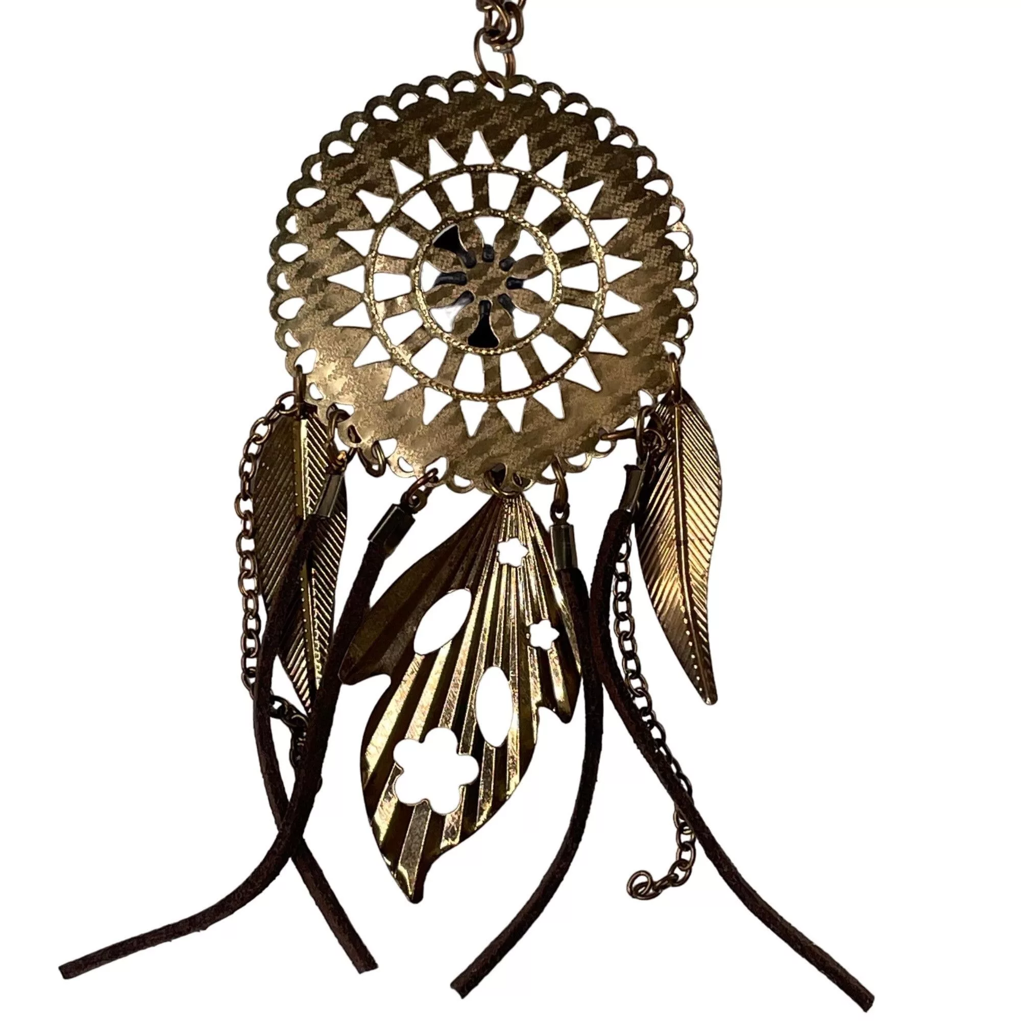 Other Necklaces Other Sun Catcher Statement Necklace Boho Chic Dream Catcher Tasse Gold