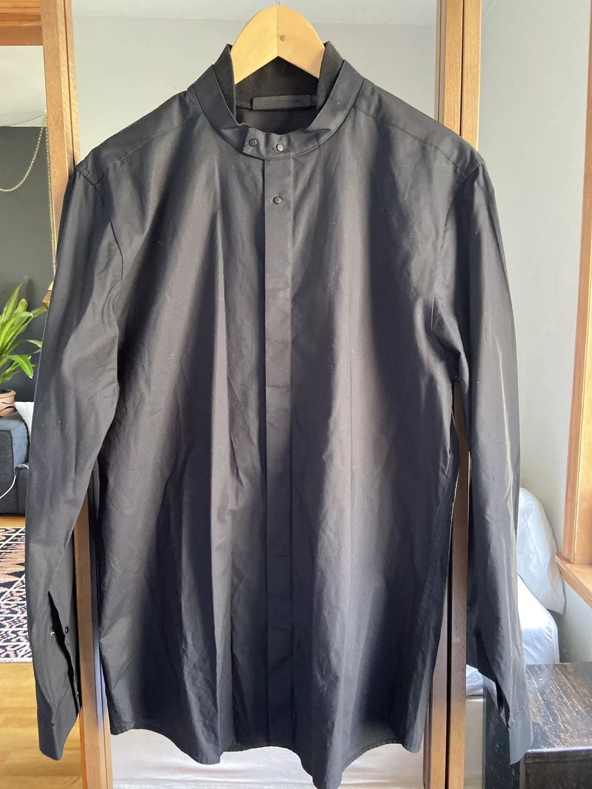 Alexander Wang Shirts Button Ups Alexander Wang. Snap front shirt with Rib collar detail. Black