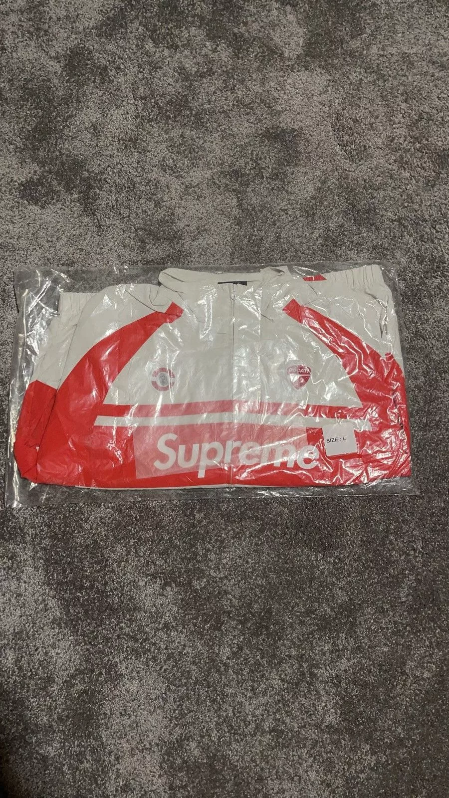 Supreme Light Jackets Supreme Ducati Track Jacket Gray