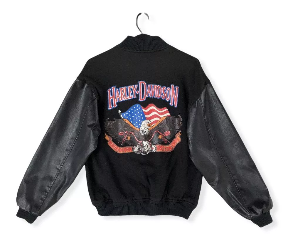 Harley Davidson Light Jackets Harley Davidson × Vintage RARE🔥VINTAGE HARLEY DAVIDSON REVERSIBEL JACKET Black