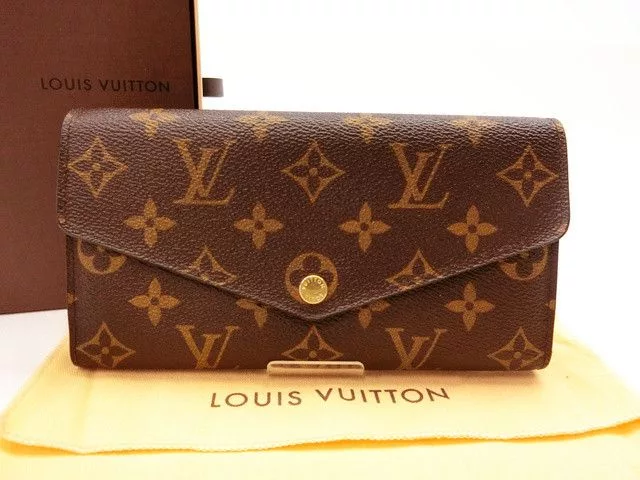Louis Vuitton Wallets Louis Vuitton Sarah Monogram Leather Brown Wallet