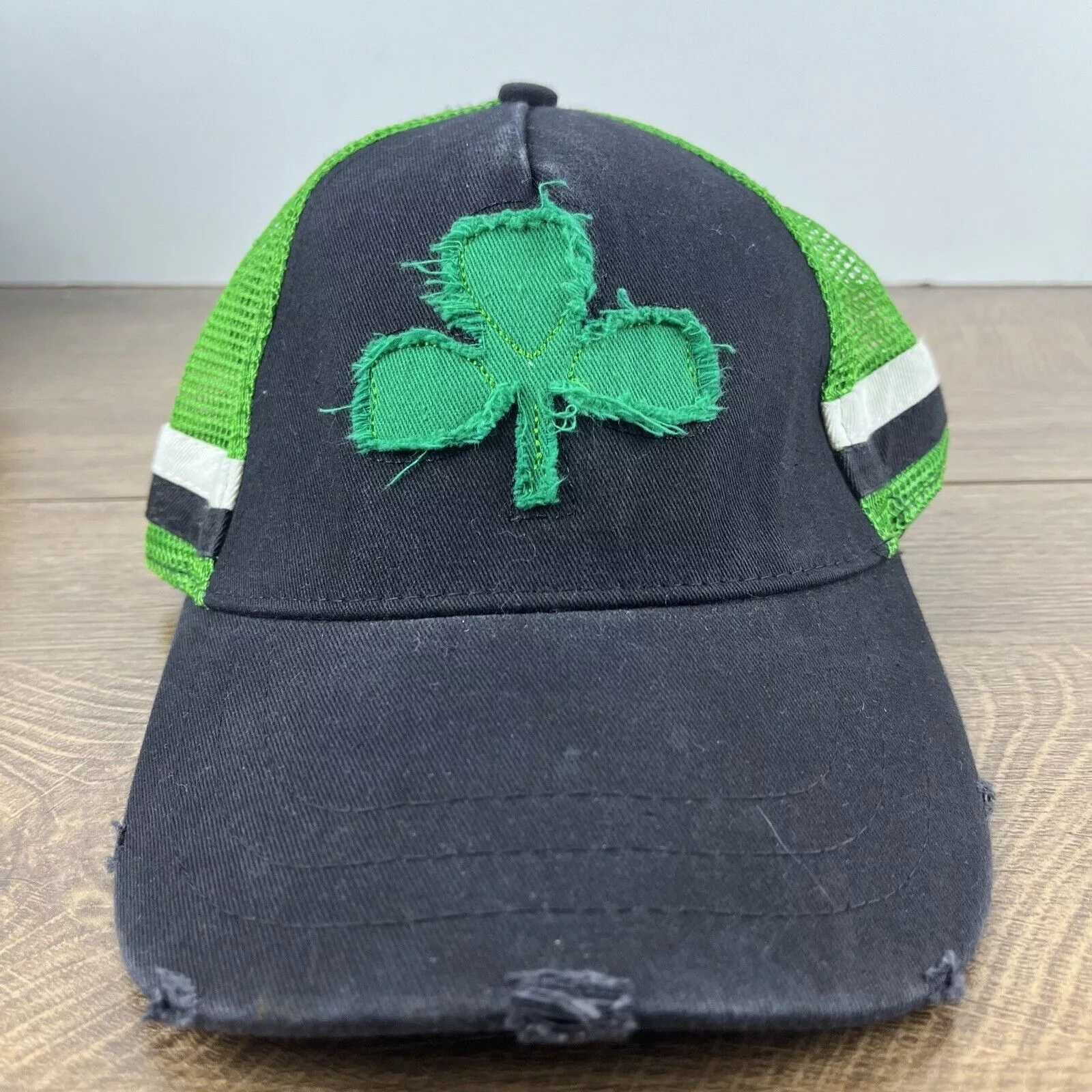 Other Hats Other Clover Hat Lucky Clover Irish Hat Black Cap Adjustable Hat B