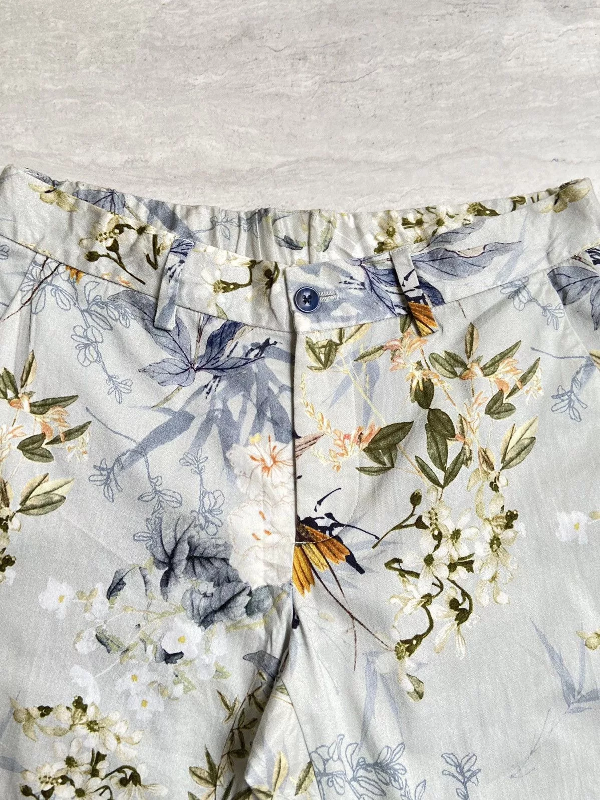 Zara Casual Pants ZARA MAN Flower Patterned Pants White