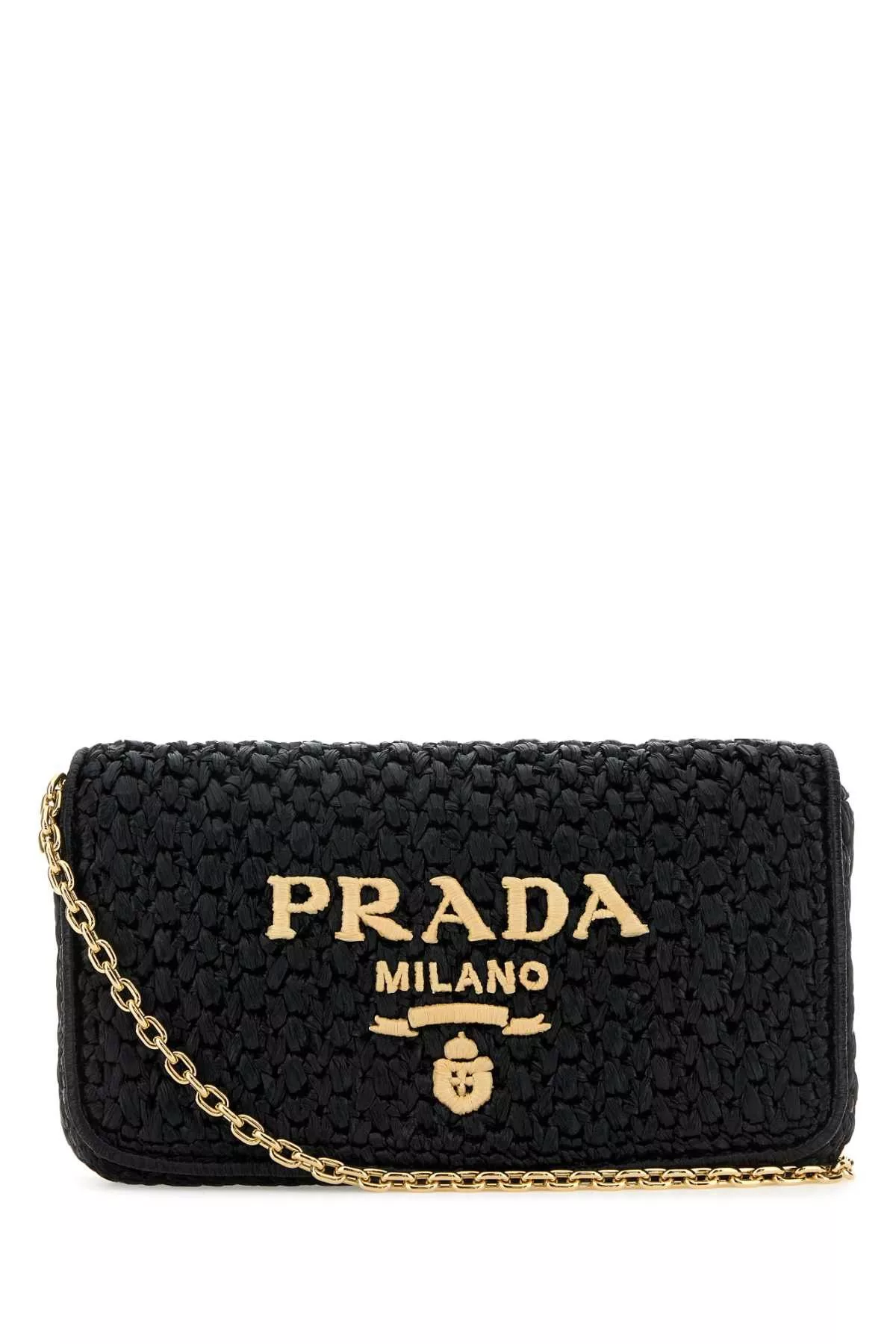 Prada Crossbody Bags Prada Black Raffia Crossbody Bag Multi