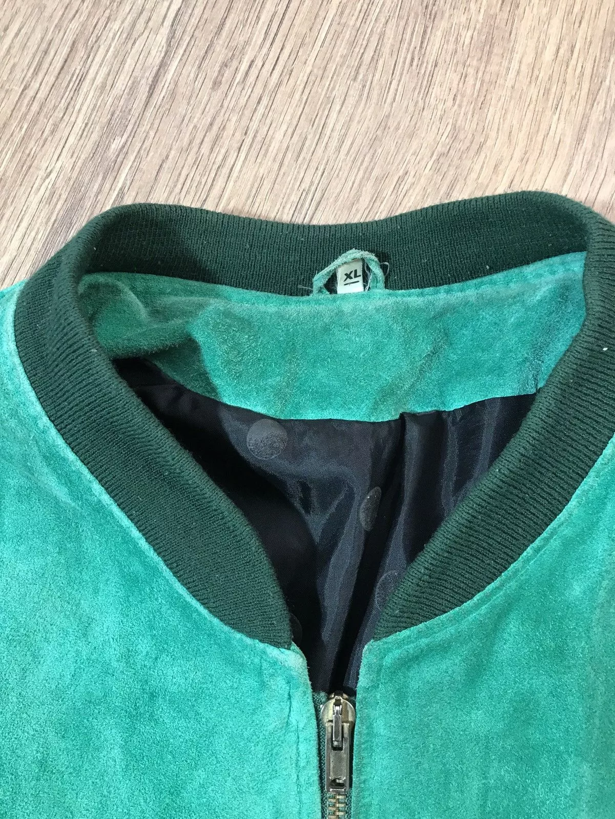 Vintage Leather Jackets Vintage Leather Bomber Jacket size XL Green