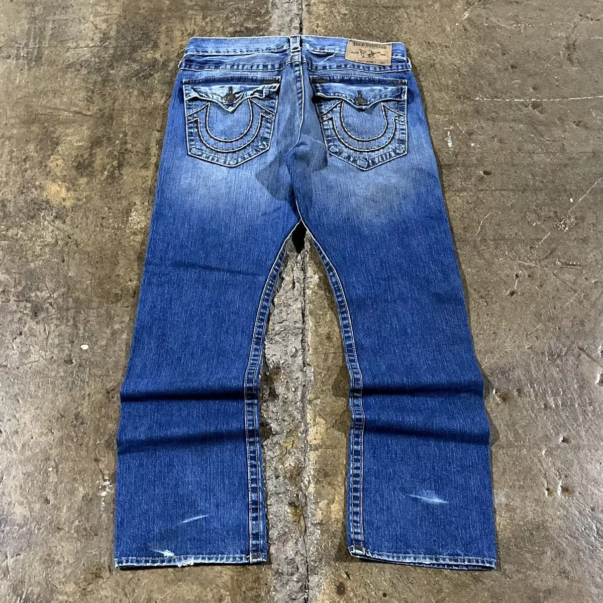 True Religion Shorts True Religion × Vintage Crazy Vintage Y2K True Religion Jeans Hip-Hop Skater Unique Blue Streetwear