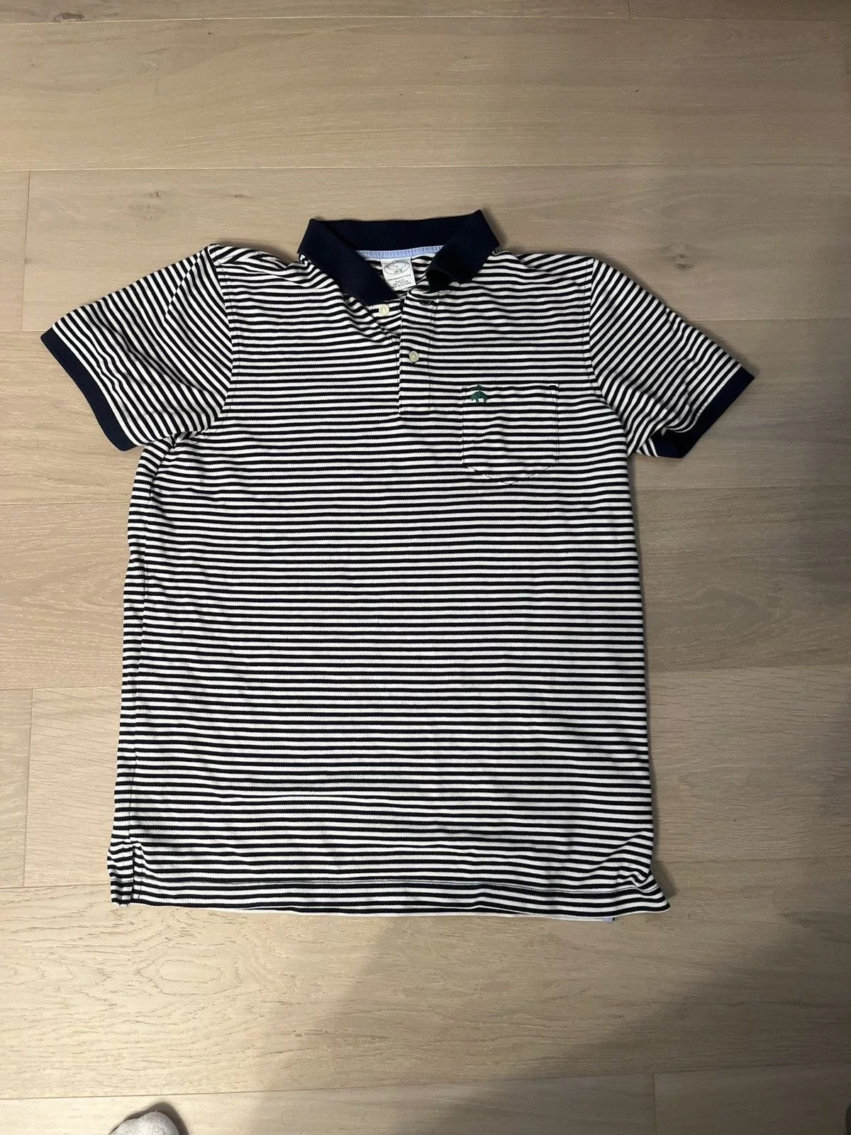 Brooks Brothers Polos Brooks Brothers Striped Performance Polo Blue