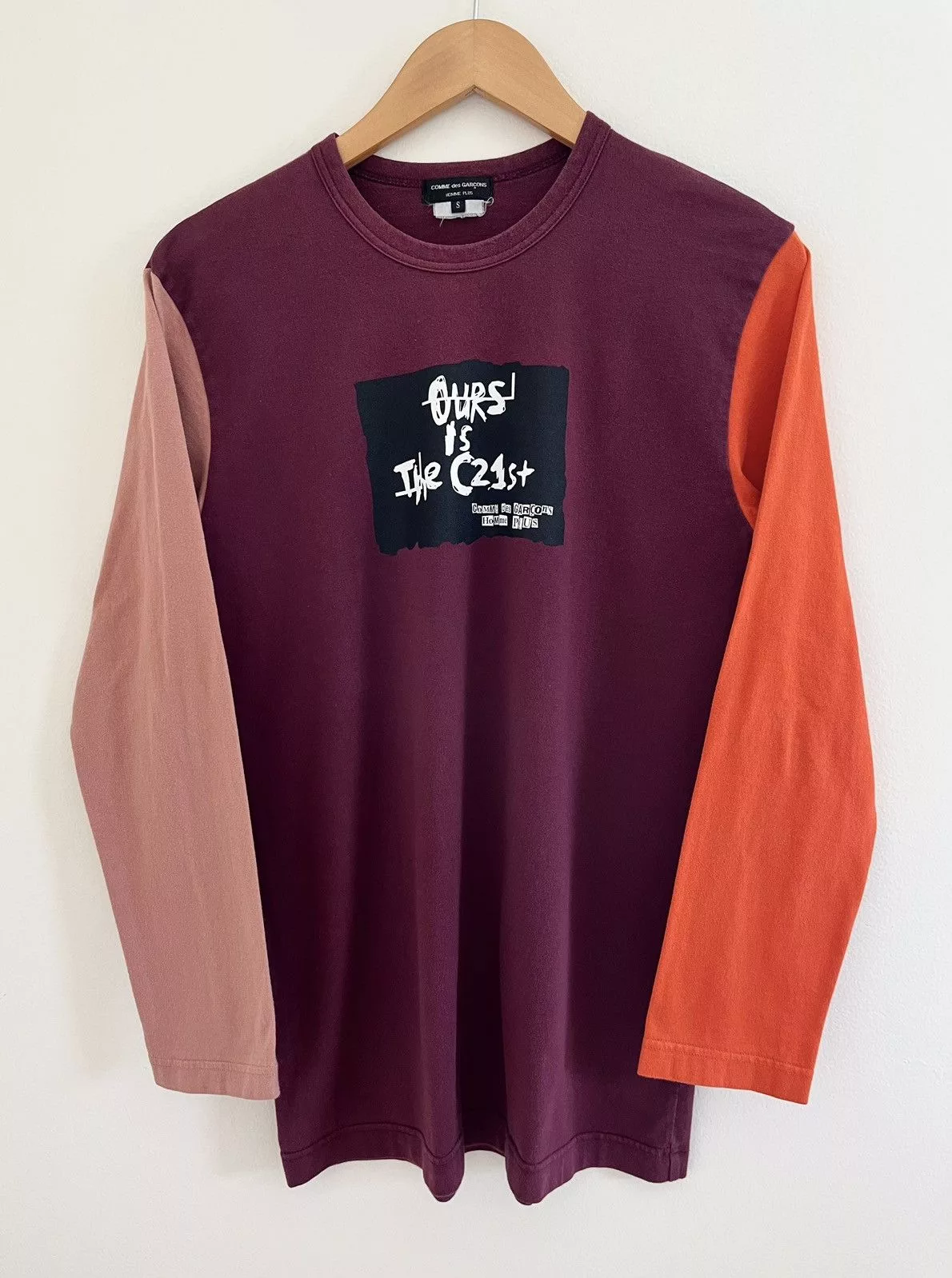 Comme des Garcons Long Sleeve T Shirts Comme des Garcons × Comme des Garcons Homme Plus × Vintage A/W 2008 Rare Comme Des Garcons Homme Plus X Jamie Reid LS Red