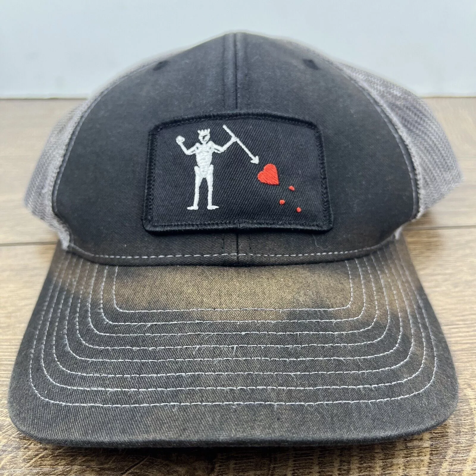 Other Hats Other Devils Love Hat Heart Gray Hat Adjustable Adult Size Hat Gra