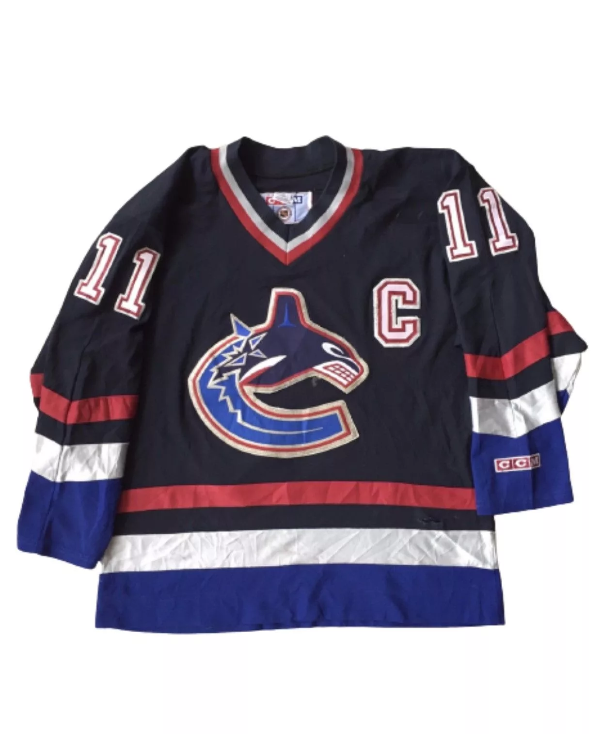 NHL Jerseys NHL × Vintage 1998 MARK MESSIER JERSEY VANCOUVER CANNUCKS CCM Blue